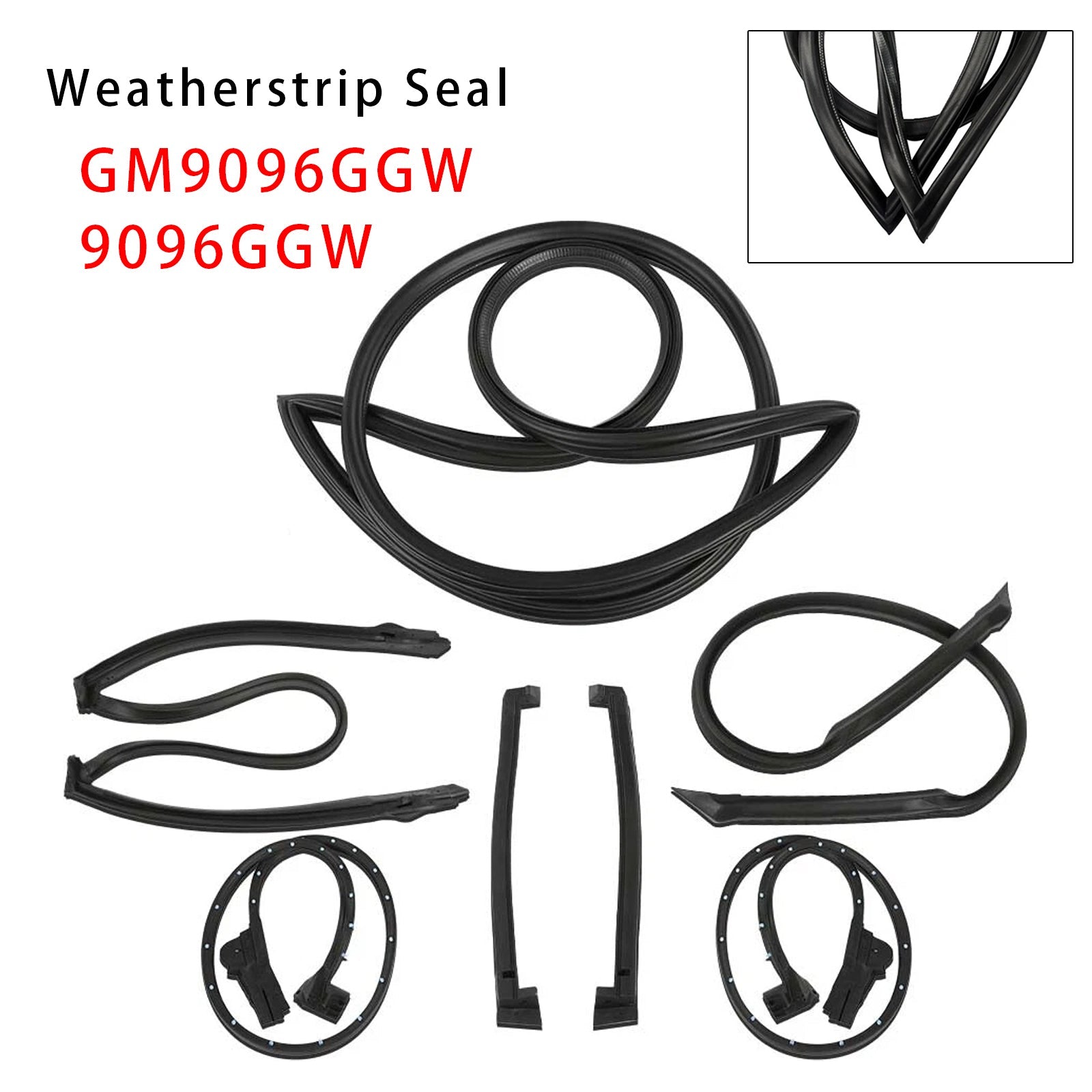 1984-1996 Chevrolet Corvette C4 Coupe Seal Weatherstrip Kit Waterproof 9096GGW