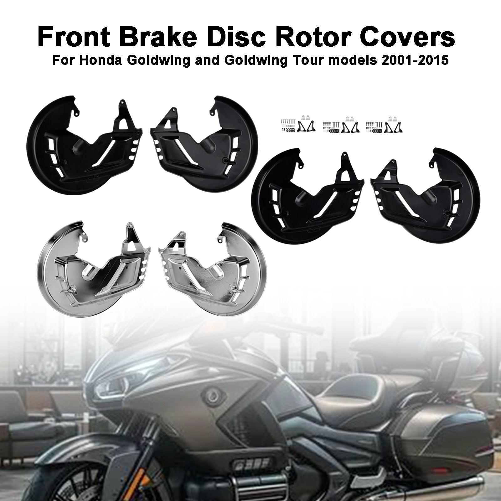 Front Brake Disc Rotor Covers For Honda Goldwing GL1800 F6B 01-15