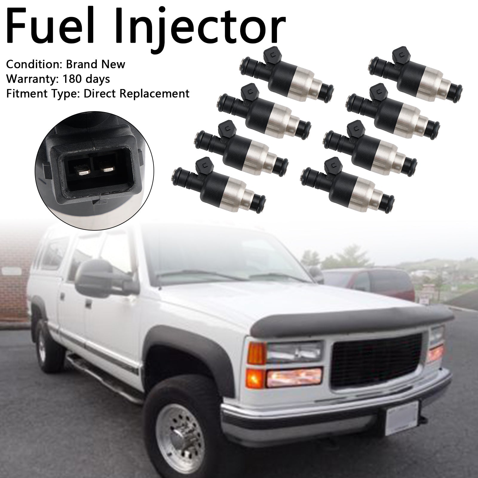 8PCS Fuel Injector 17109596 Fit Chevrolet Fit GMC 7.4L V8 1996-2000 83211150
