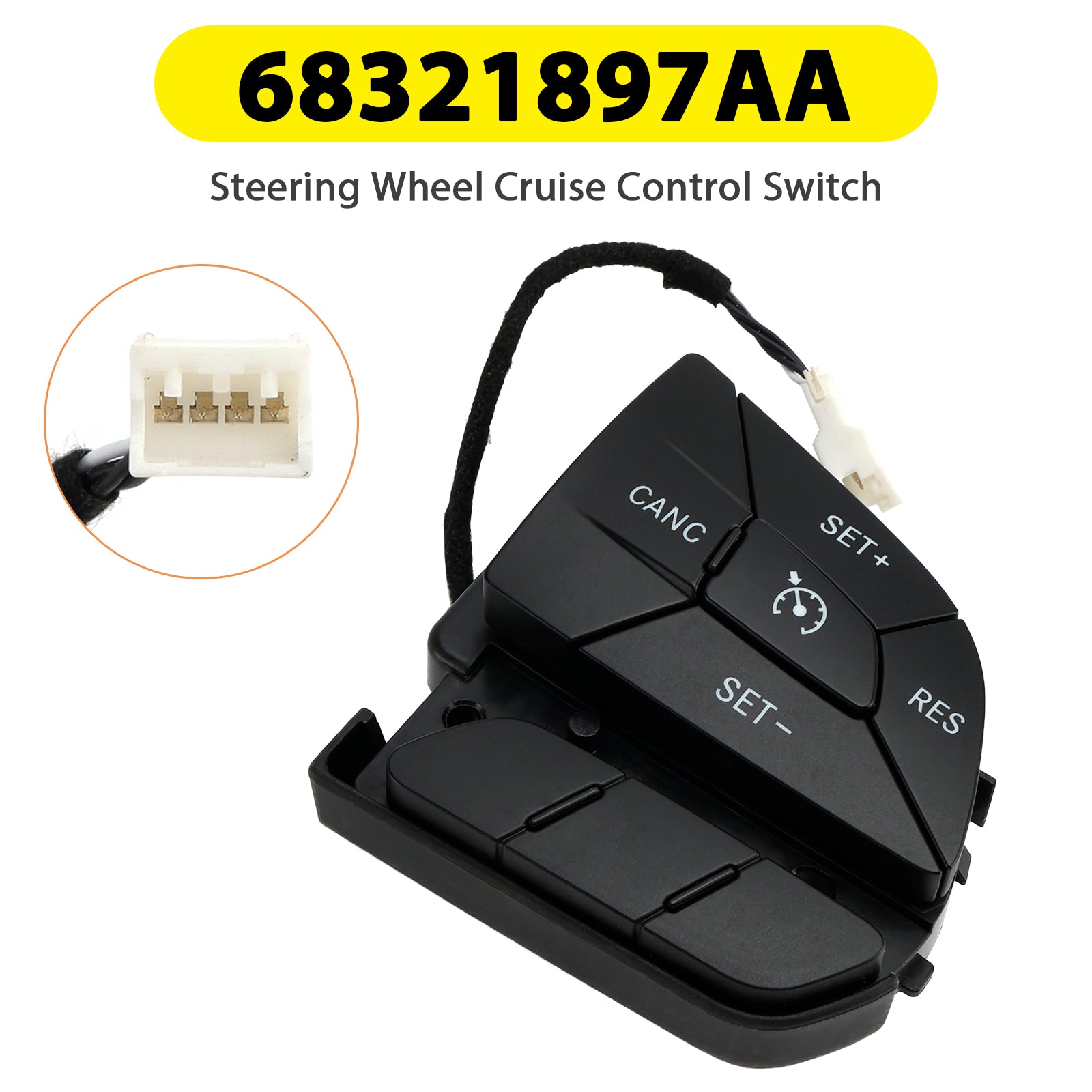 Steering Wheel Cruise Control Switch 68321897AA for Jeep Cherokee 2014-2024