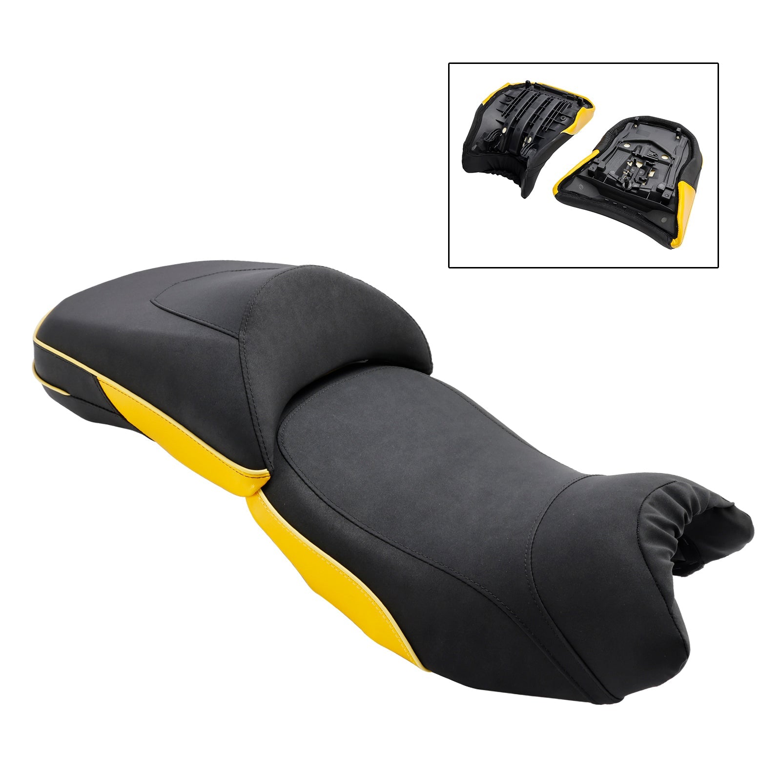 Rider Passenger Seat Front Rear Cushion Fit Yellow For Bmw R1200Gs 14-18 R1250Gs