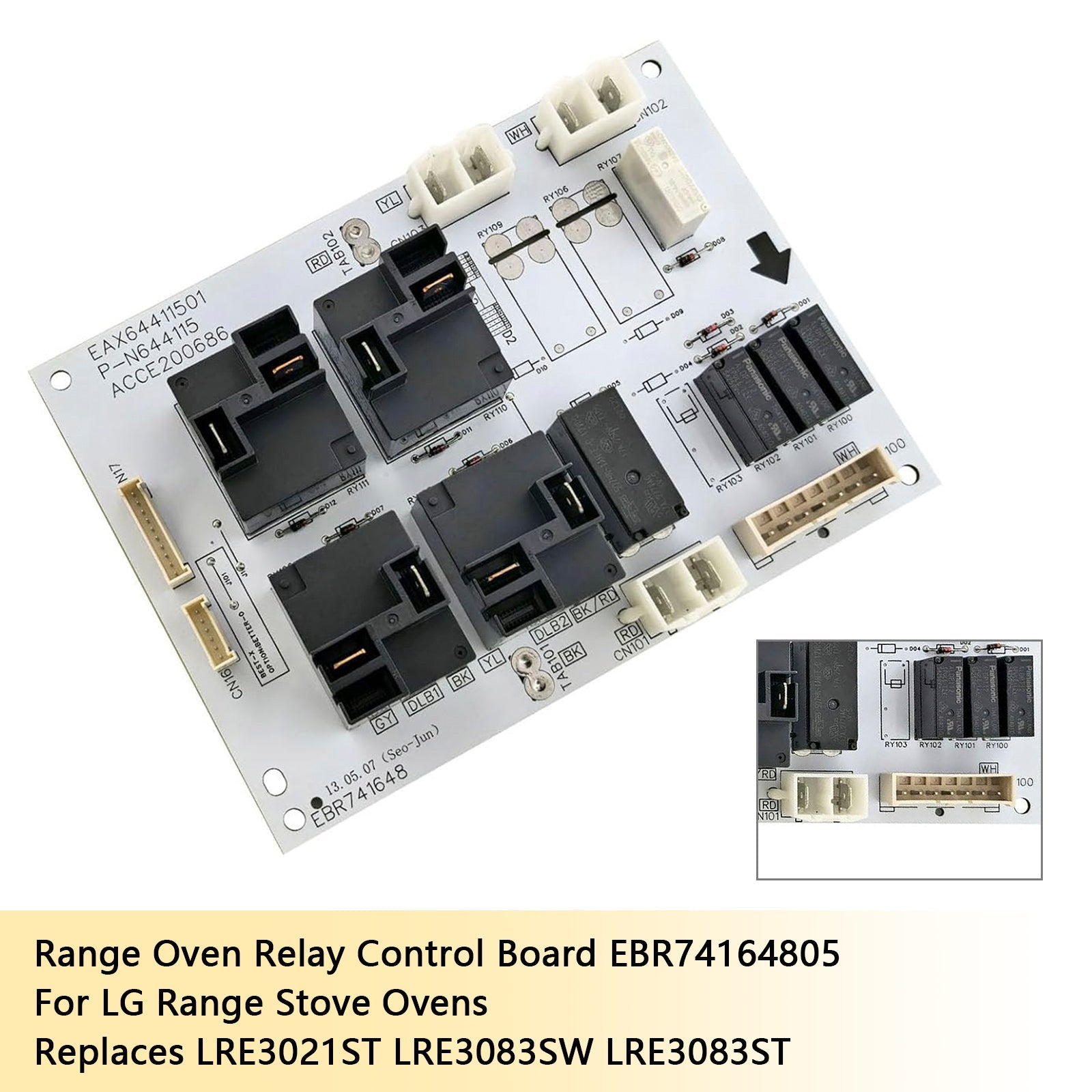 Relay Control Board EBR 74164805 For LG Range/Stove/Ovens
