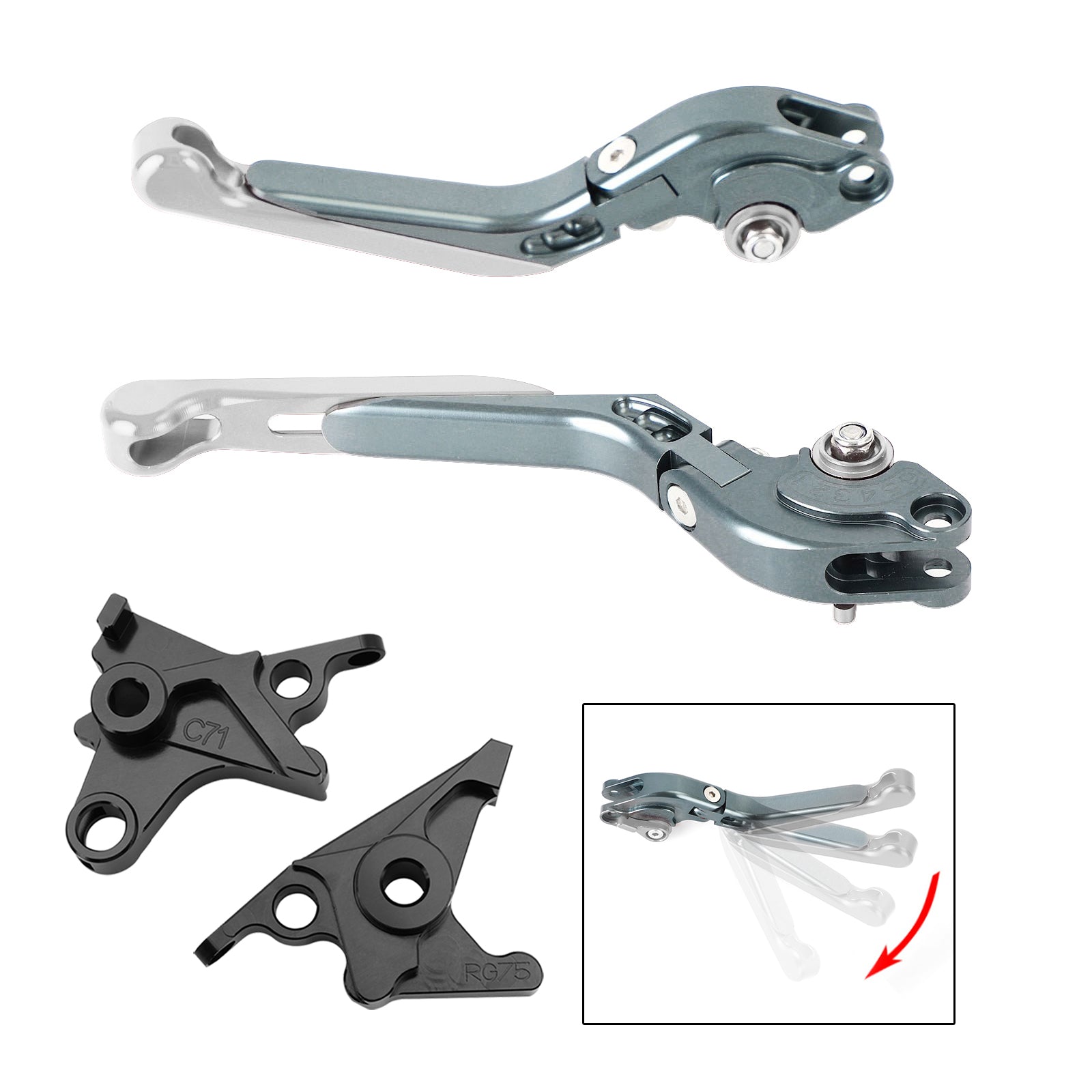 BMW R Nine T /Pure /Racer 2017-2023에 적합한 조절 식 클러치 브레이크 레버