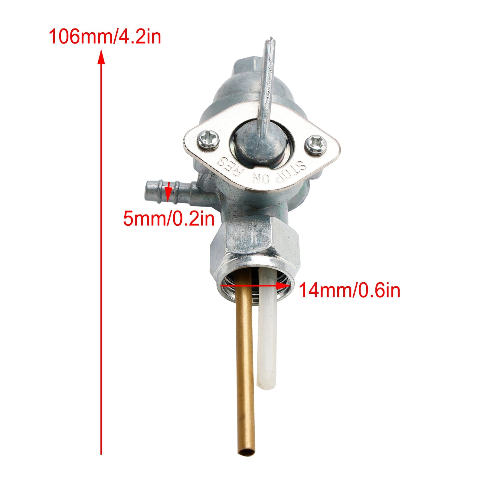 Gas Tank Fuel Cock Valve Petcock fit for Yamaha RS100 1975-76 YL2 100 1967-1970