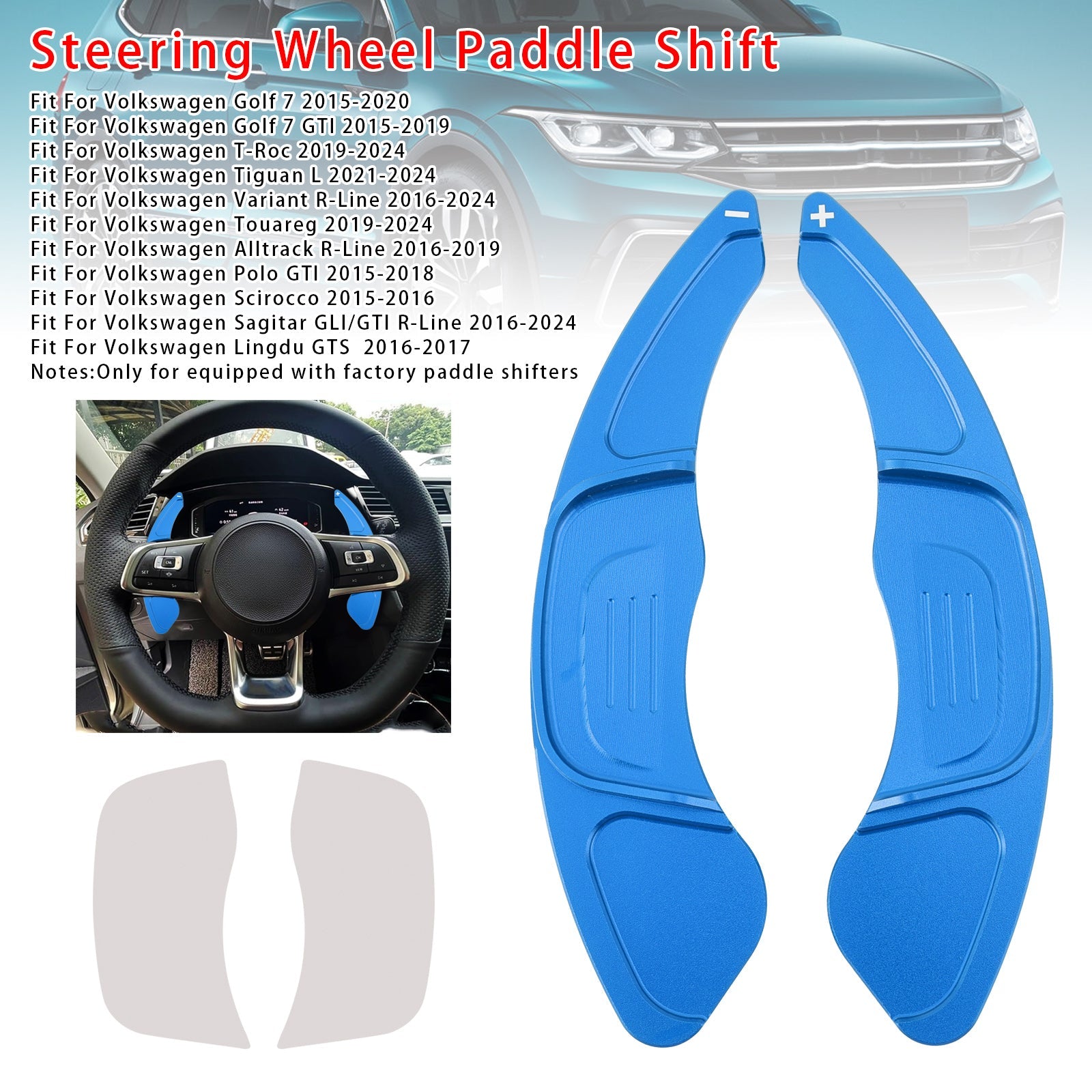 Steering Wheel Paddle Shifter Extension For VW Golf 7 T-ROC