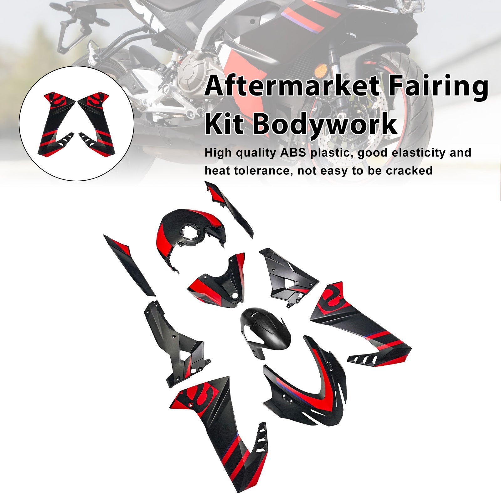 Injection ABS Plastic Bodywork Fairing Kit for Aprilia RS457 2024-2025 05#