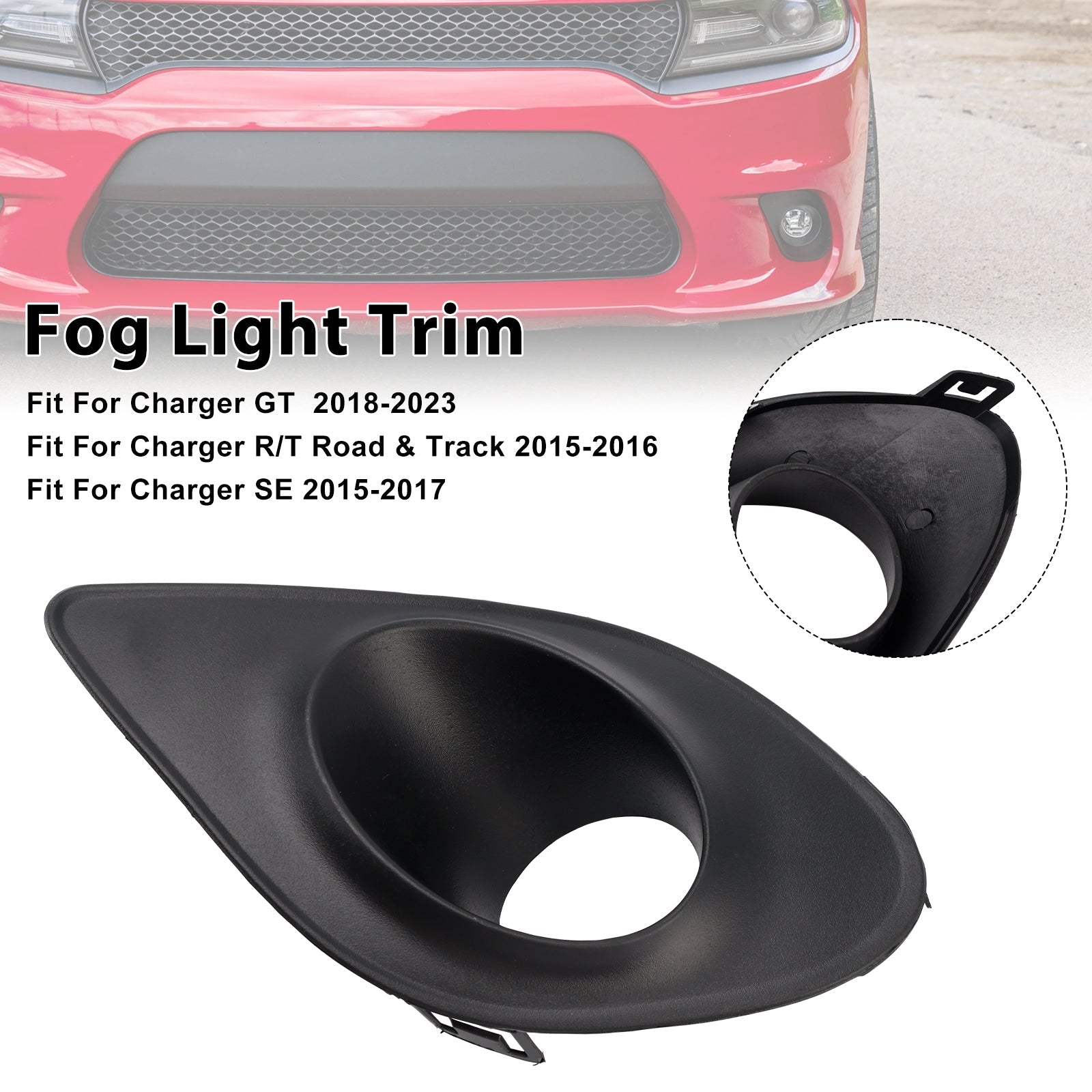Left Side Fog Light Bezel For Dodge Charger 2015-2022 68280429AA