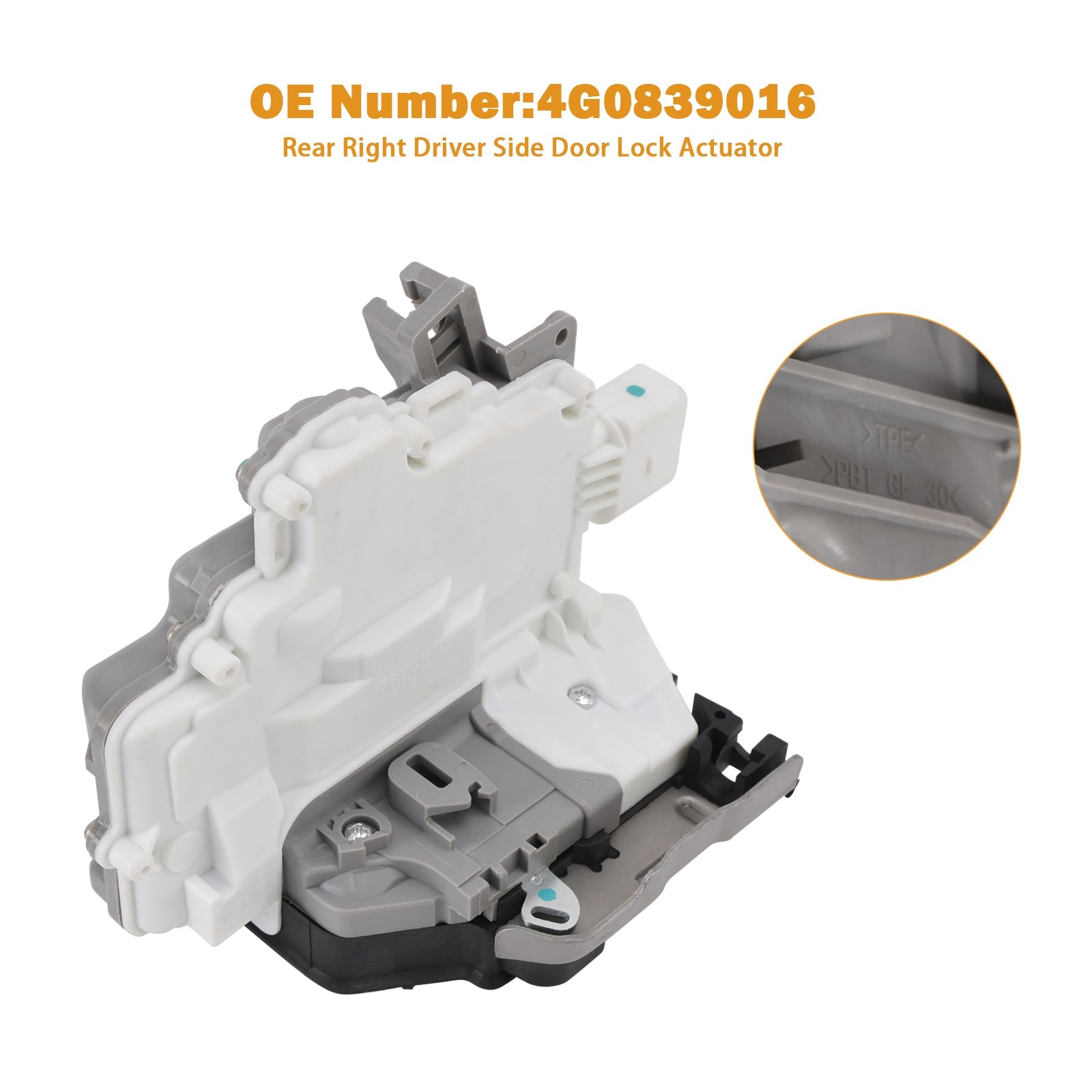 Rear Right Driver Side Door Lock Actuator 4G0839016 For Audi A3 A6 A7 Q3 Q7