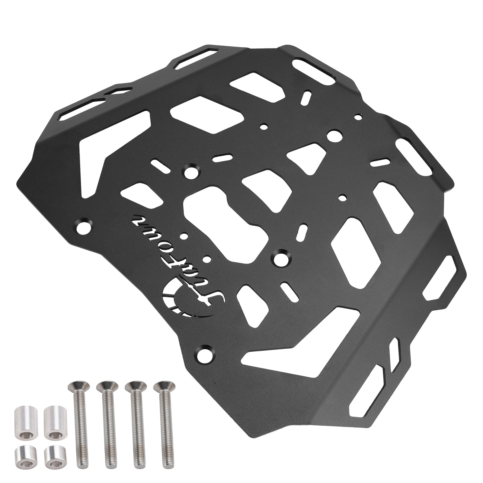 BLACK ALUMINUM TOP RACK CARRIER LUGGAGE PLATE FOR HUSQVARNA NORDEN 901 2021-2024