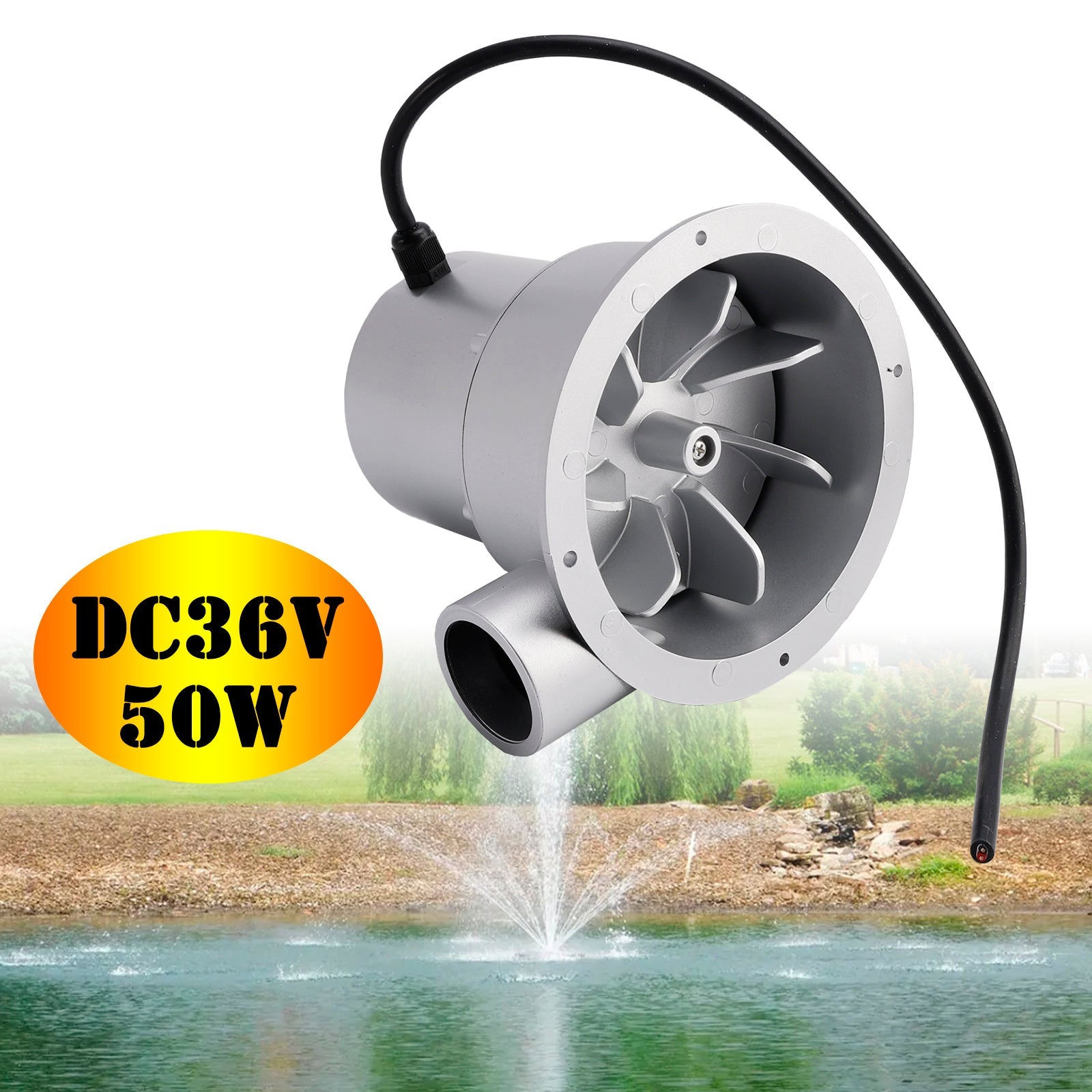 24V Water Flow Turbine Hydroelectric Generator DC36V 36W/50W AC Power Generation
