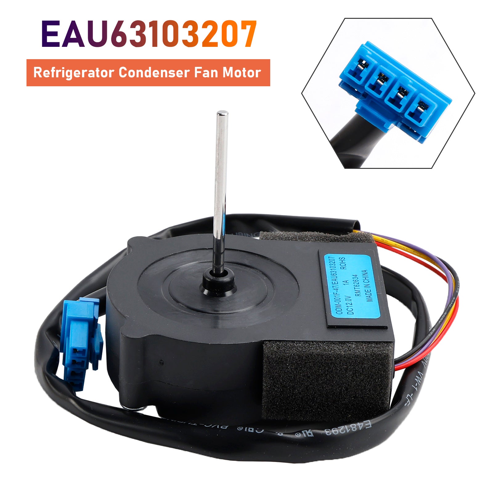 EAU63103207 Refrigerator Condenser Fan Motor for LG Kenmore Refrigerator