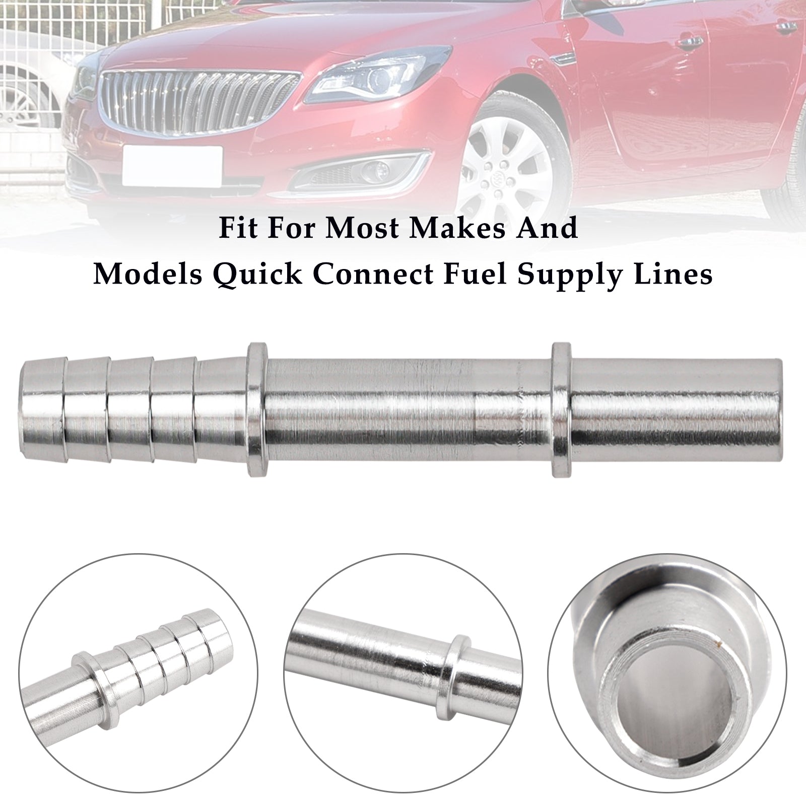 Quick Connect 3/8 Fuel Rail Hose To 3/8 Barb Adapter Fitting AN817-02-06BA