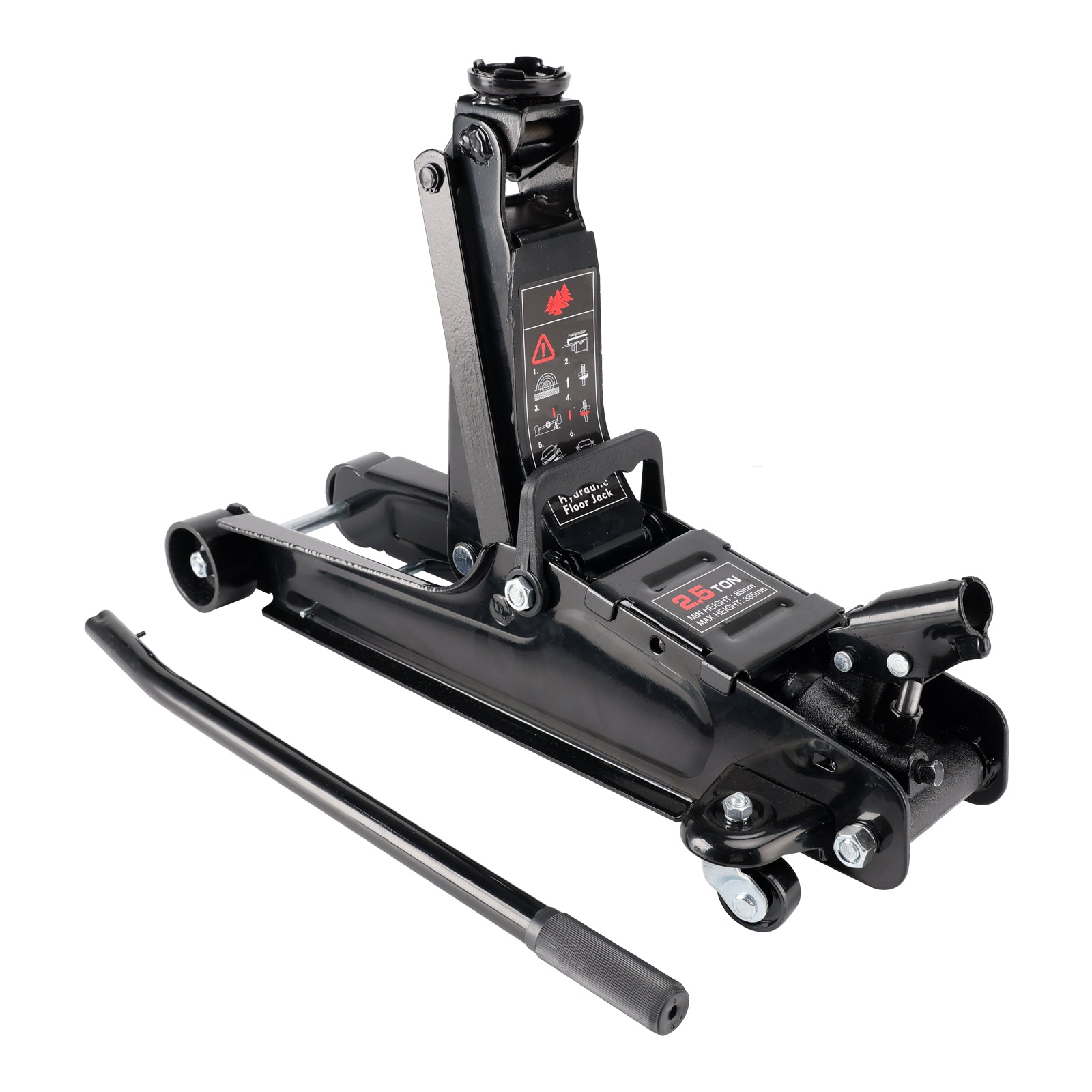 Low Profile Floor Jack 2.5 Ton (5500 lbs) 3.35"-14.17" Height Lifting Range
