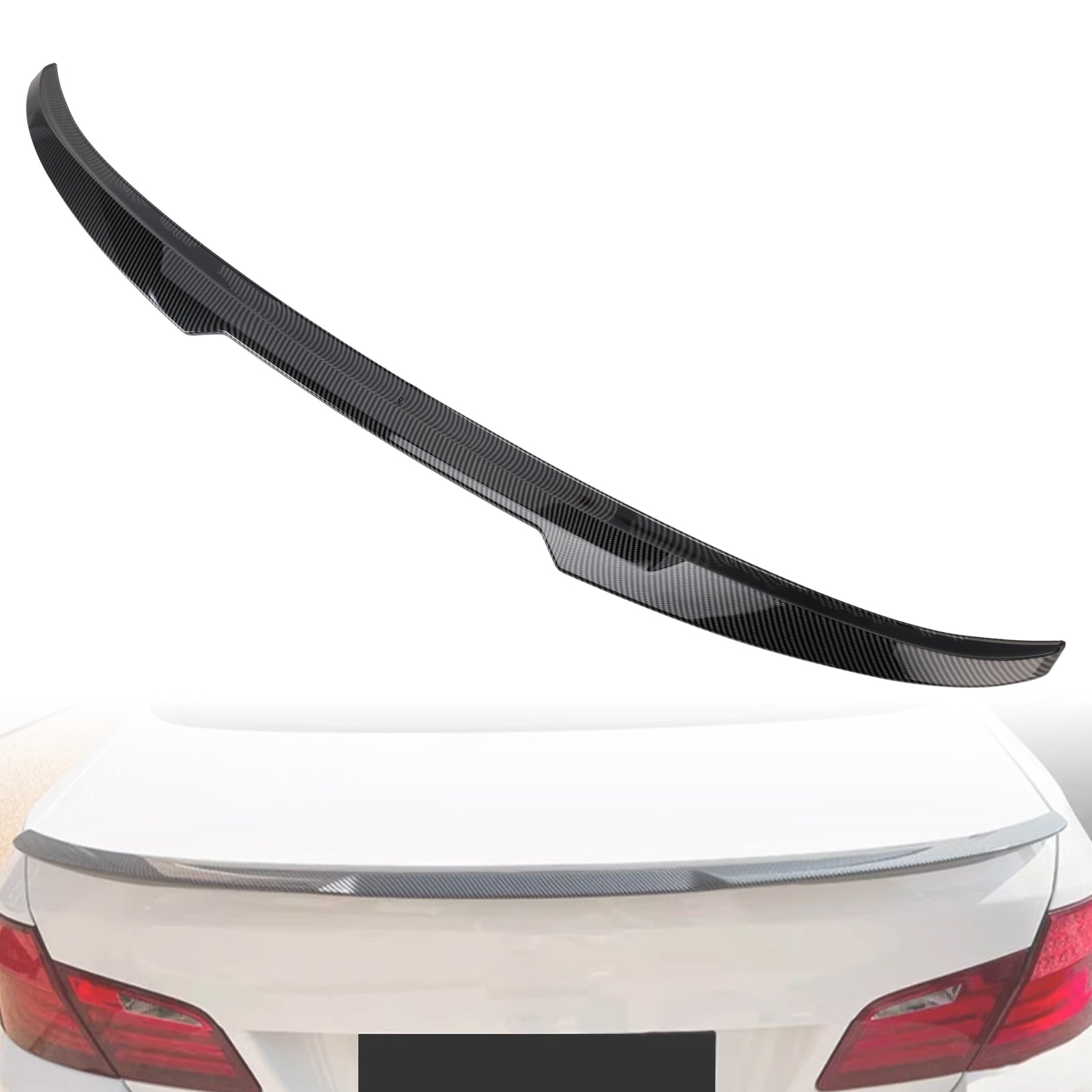 2010-2016 BMW 5 Series F10 M4 Style Carbon Fiber Look Rear Boot Spoiler