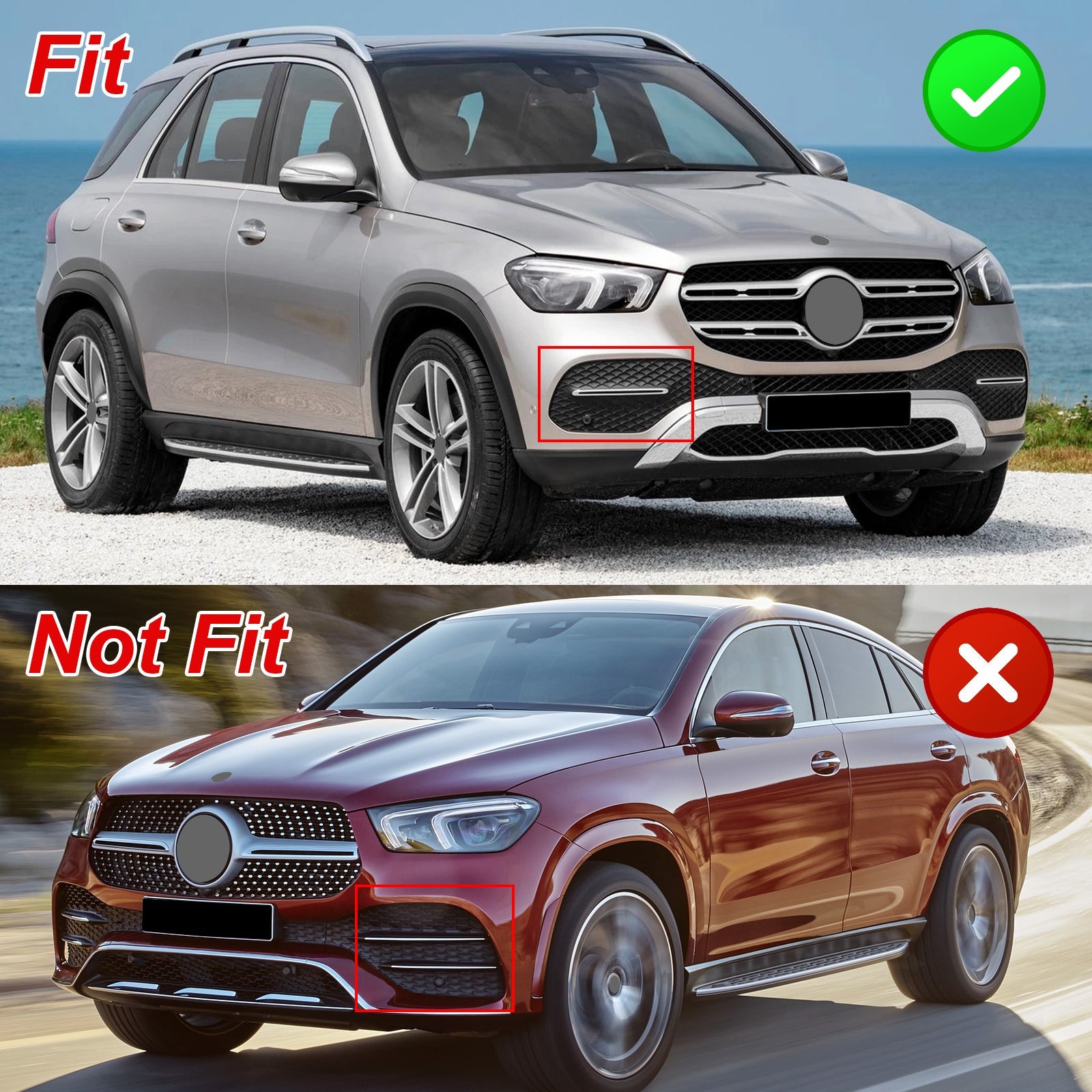 메르세데스 벤츠 GLE 클래스 프론트 범퍼 그릴 장착 W167 GLE350 2020-2022