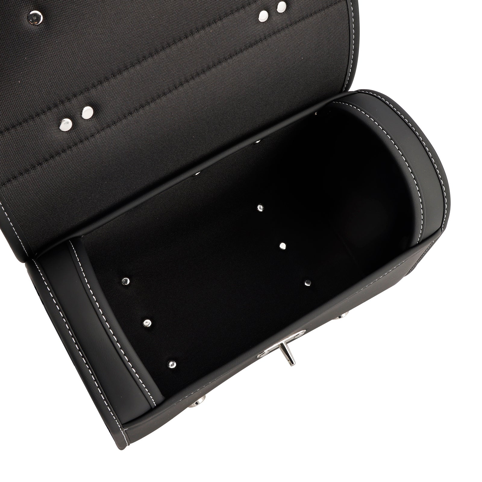 스쿠터, 오토바이용 PU 사이드 테일 백, 새들백, 색상 매칭 러기지, 화이트