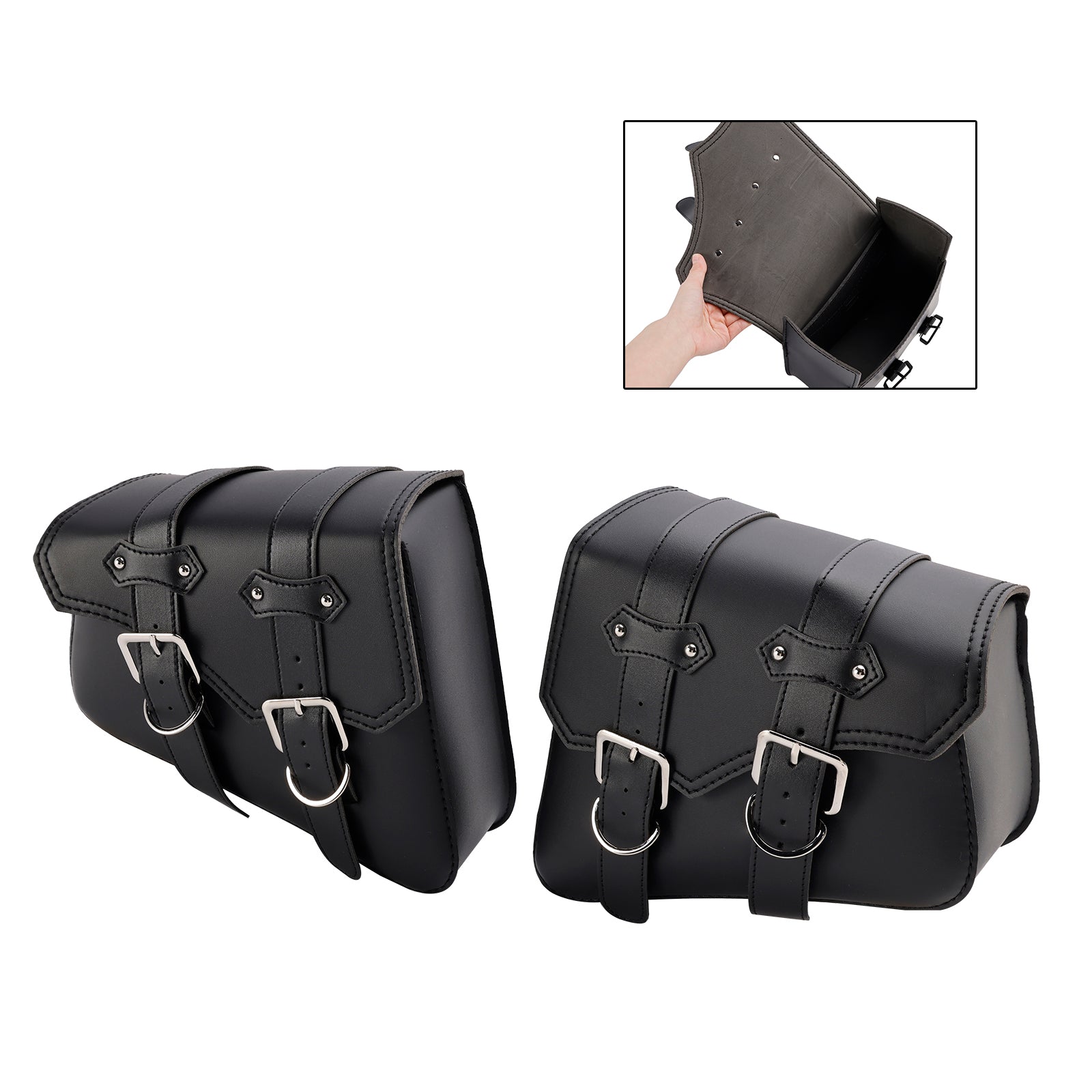 Tail Bag Side Saddlebag Tail Bag Luggage Pouch Storage Black 21L For Motorbike