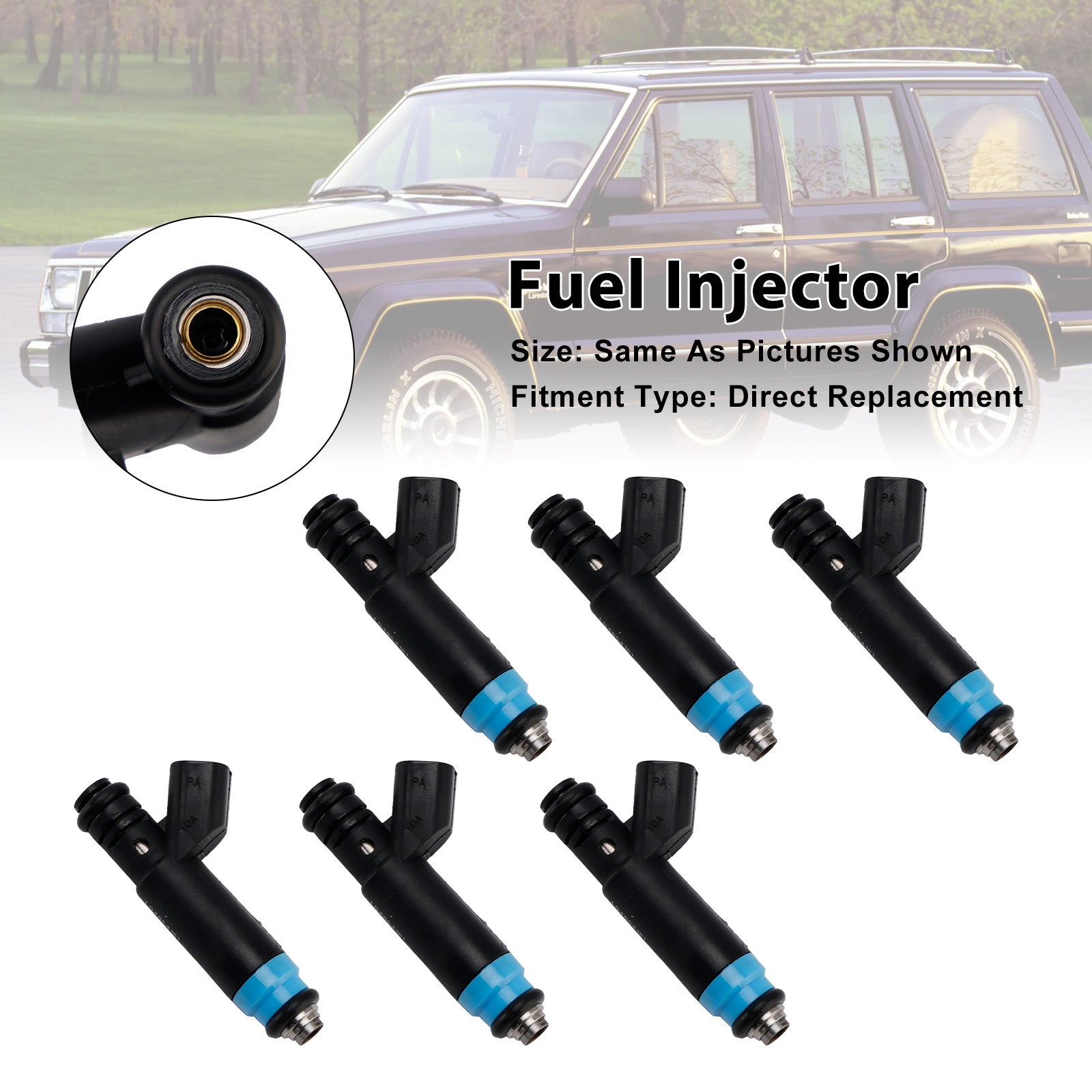 For Dodge RAM 1500/2500/3500 VAN 5.2L V8 2000-2003 6PCS Fuel Injector FJ454 04854181