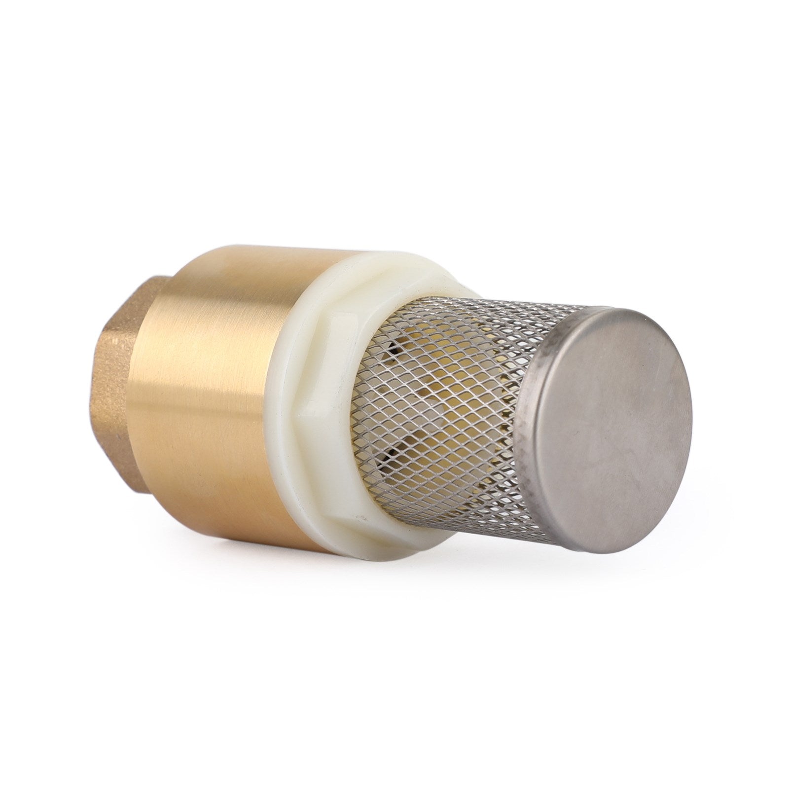 3/4" NPT 인라인 체크 풋 밸브 황동 스프링 장착 필터 200 PSI