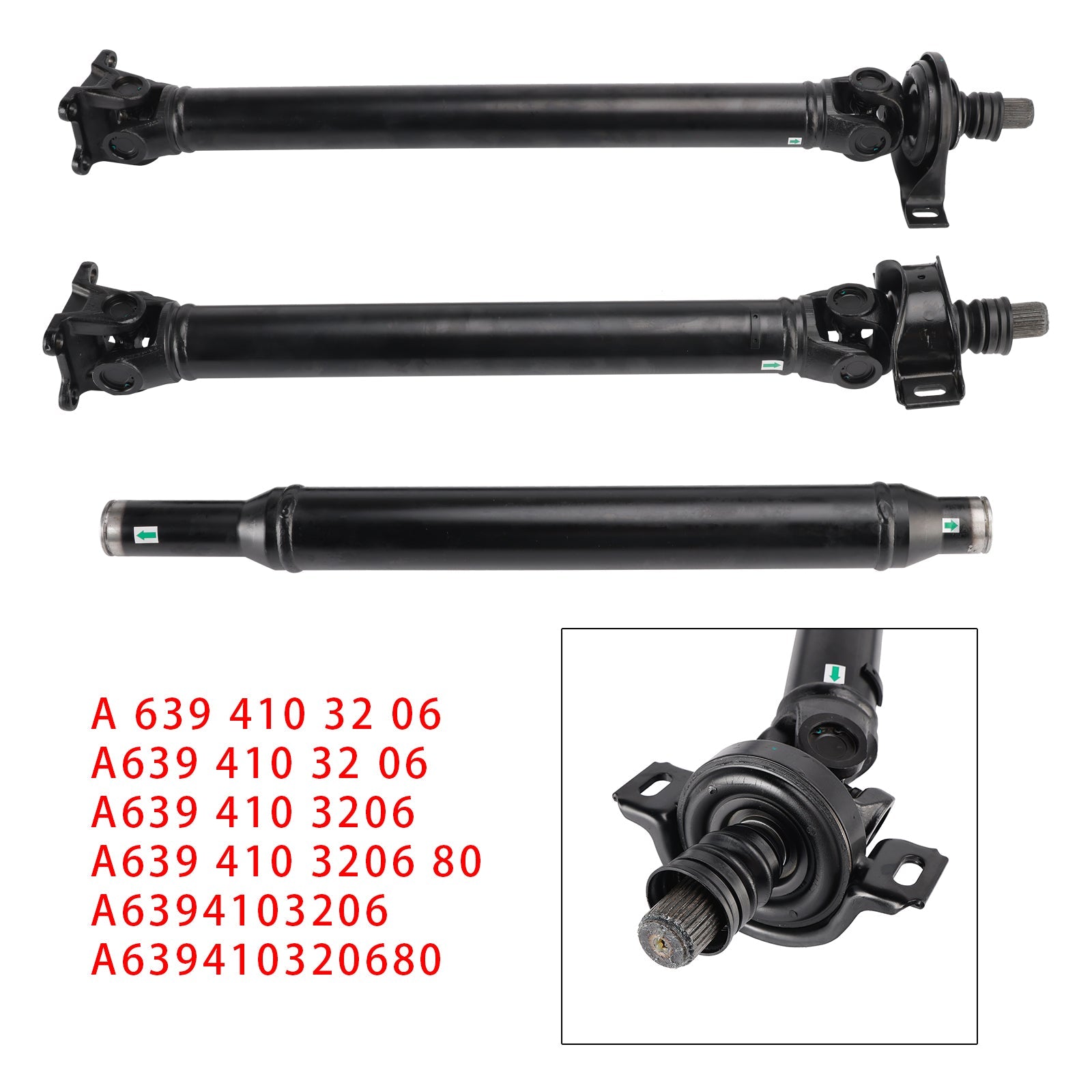 09.2010-on MERCEDES-BENZ VITO / MIXTO Kasten (W639) 113 CDI 4x4 100/136 Propshaft Drive Shaft 2211mm Length 6394103206