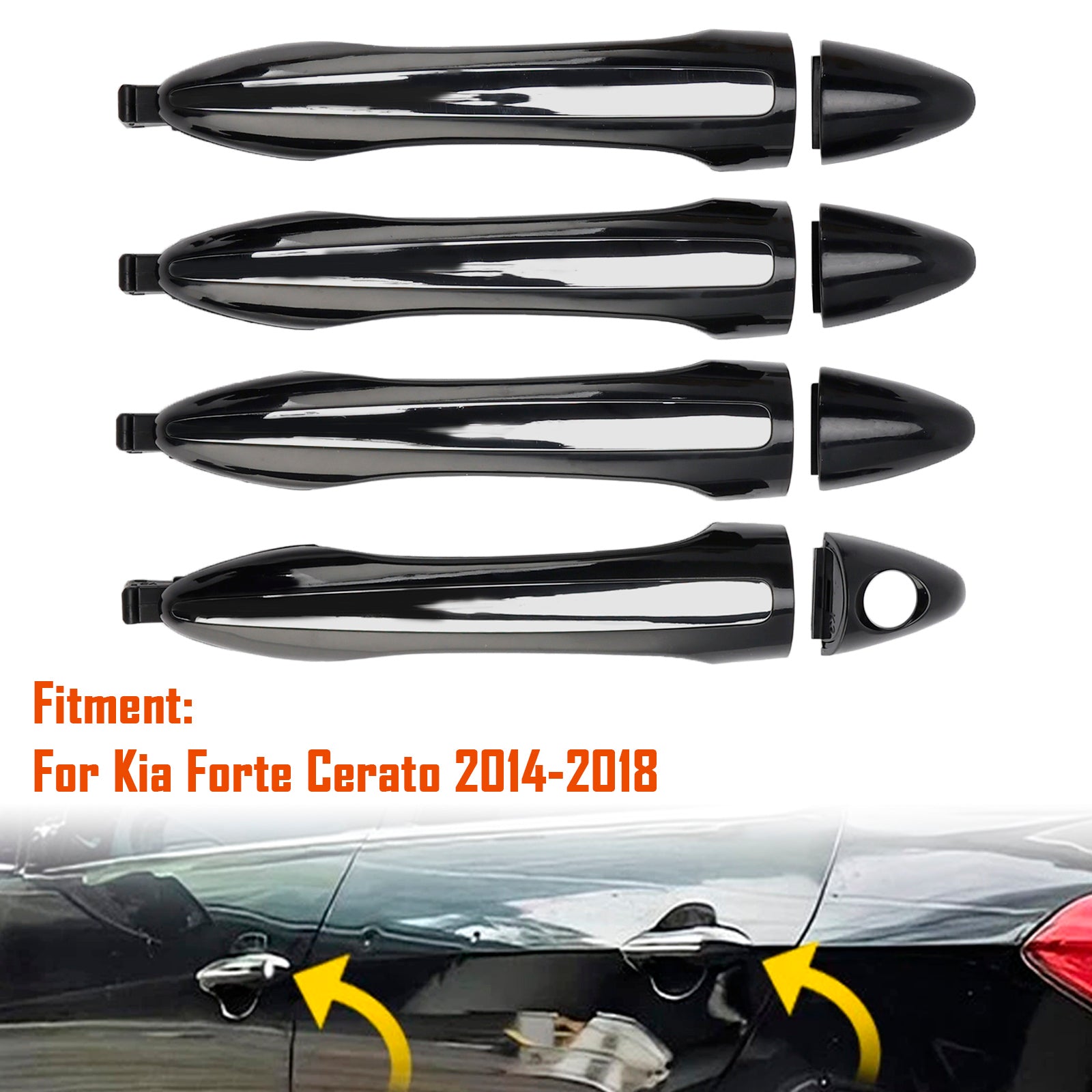 2014-2018 Kia Forte Cerato 4Pcs Exterior Door Handle Set