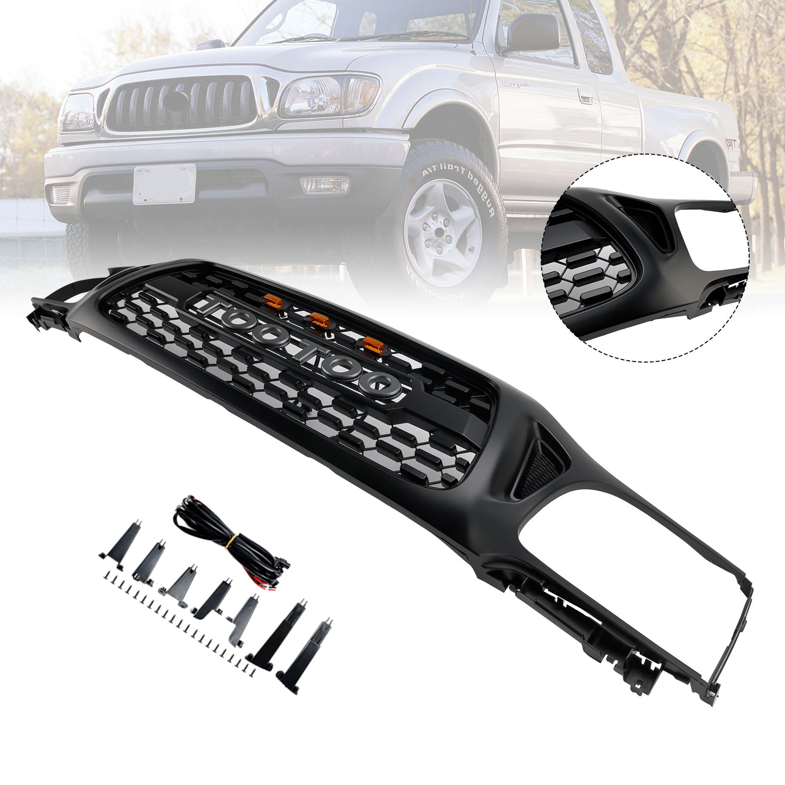 2001-2004 Toyota Tacoma TRD PRO Honeycomb Front Bumper Grille Grill