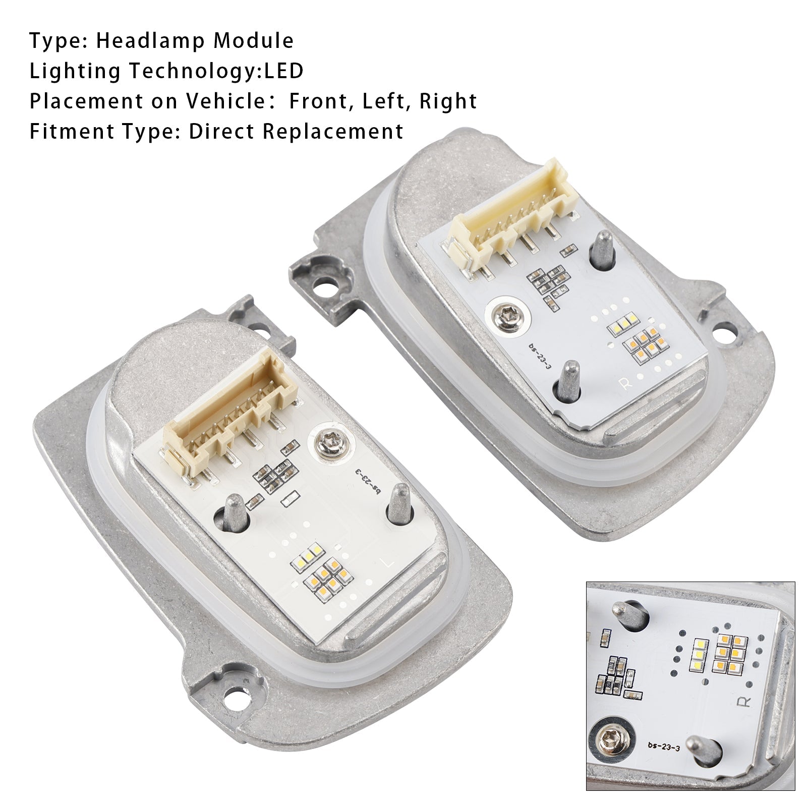 2017-2018 Audi S3 2Pcs LED Headlight DRL lightsource Control Unit 8V0998473A 8V0998474A