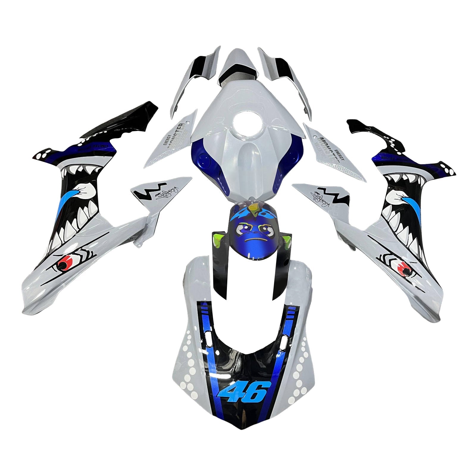 Injection Fairing Kit Bodywork Plastic ABS For Yamaha YZFR1 YZF-R1 2015-2019