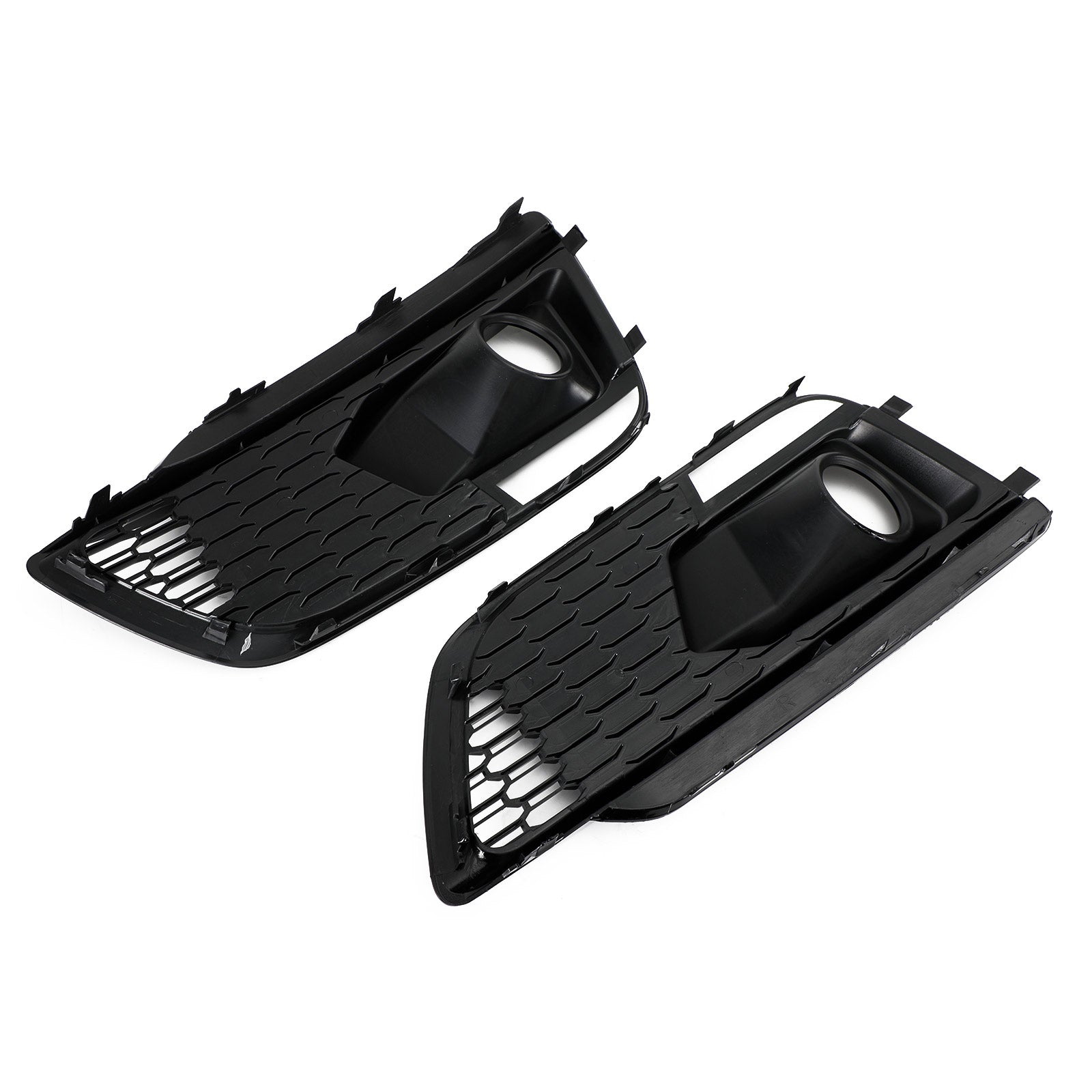 RSQ5 Black Front Honeycomb Fog Lamp Grilles Cover Fit Audi Q5 SQ5 2018-2020