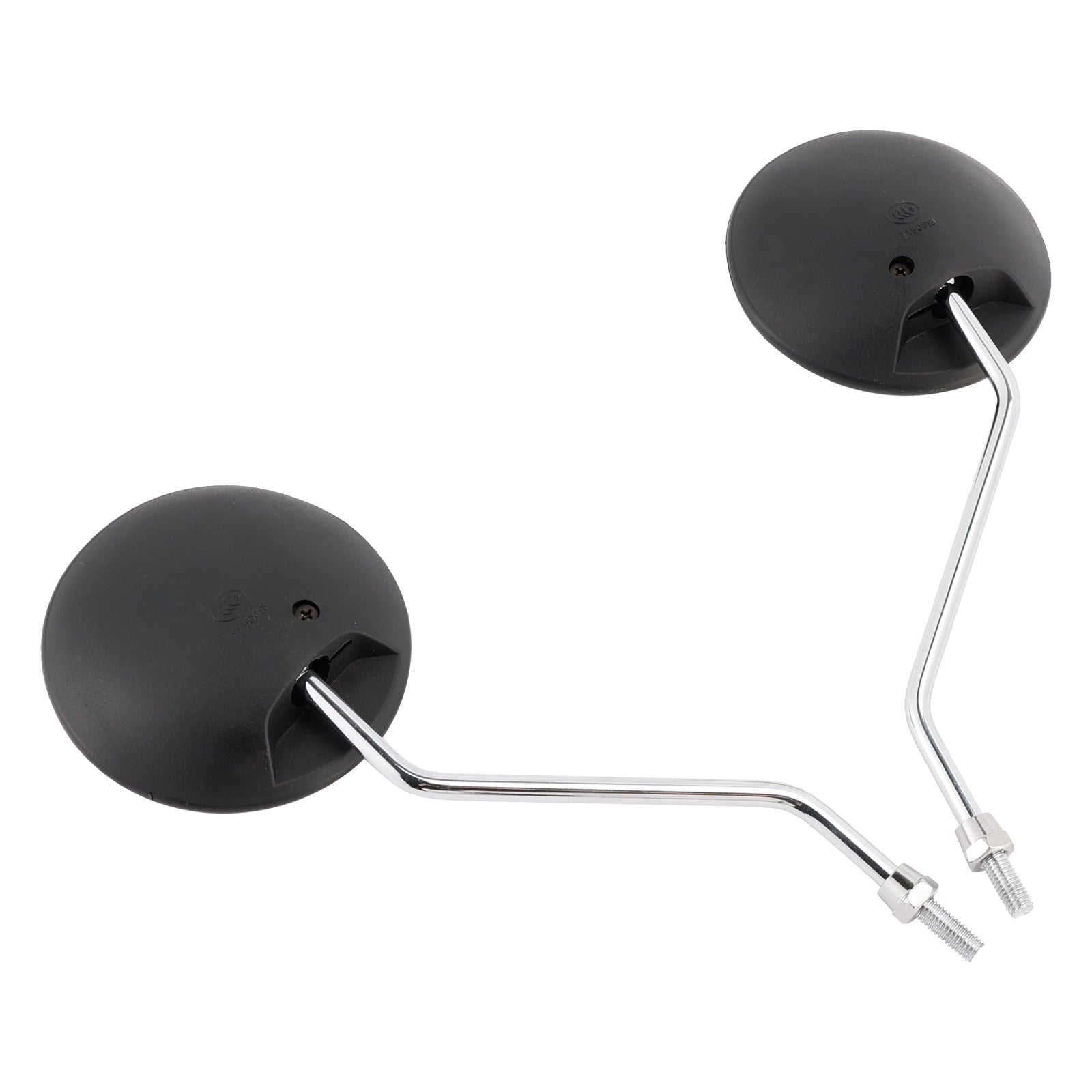 Round Black with Chrome Arm Mirror 8mm For Honda NA/NC/NN/NQ/NX/PA/SE/TG50 C70