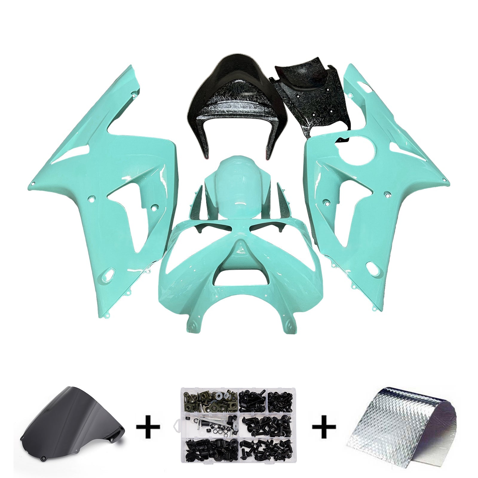 Injection Fairing Kit Bodywork Plastic ABS fit For Kawasaki ZX6R 636 2003-2004