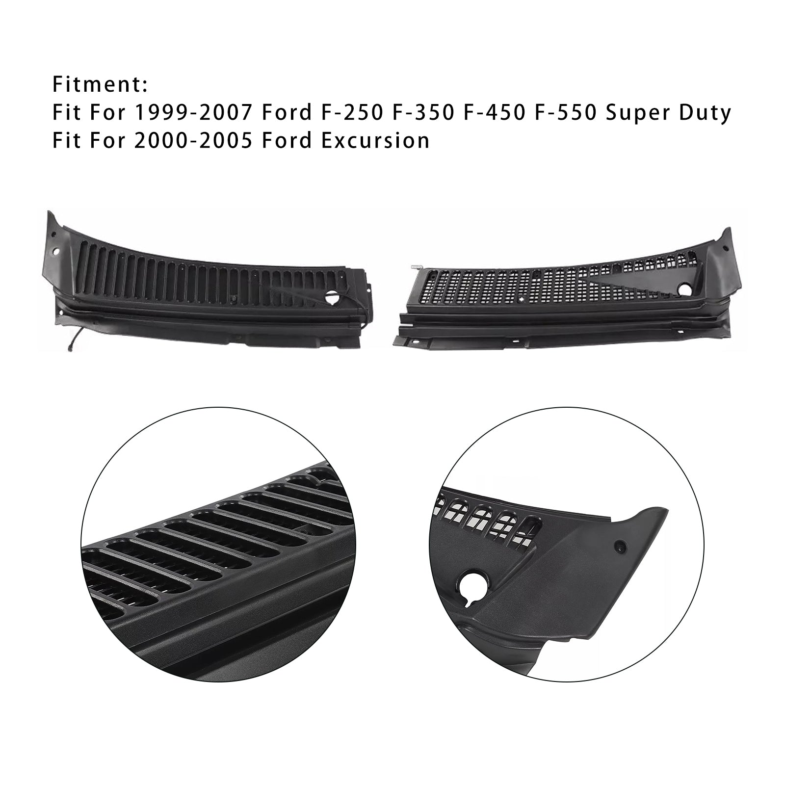 1999-2007 Ford F-250 F-350 F-450 F-550 Super Duty Windshield Wiper Cowl Vent Grille 3C3Z25022A68