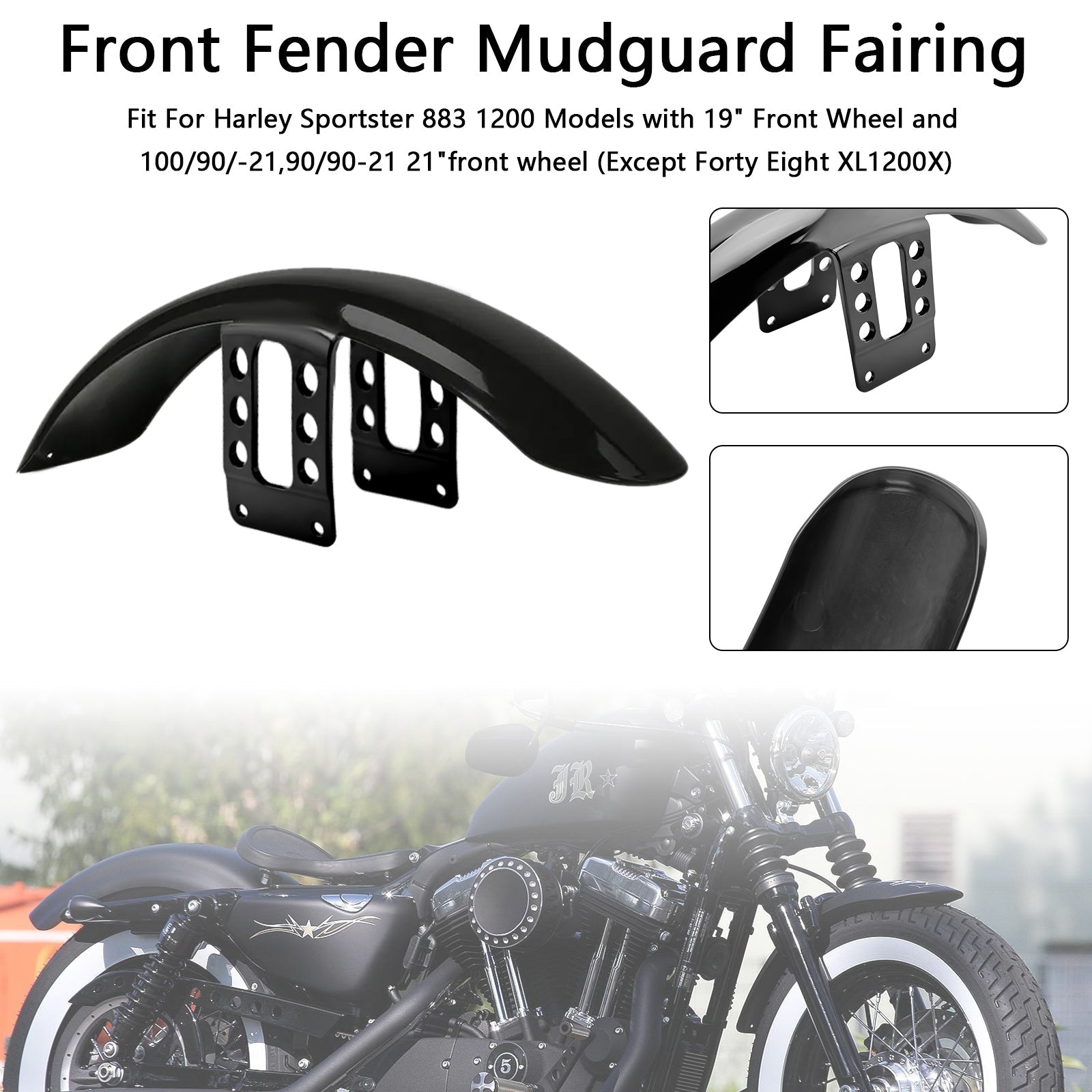 High Front Fender Mudguard Fairing For Sportster 883 1200 1988-up