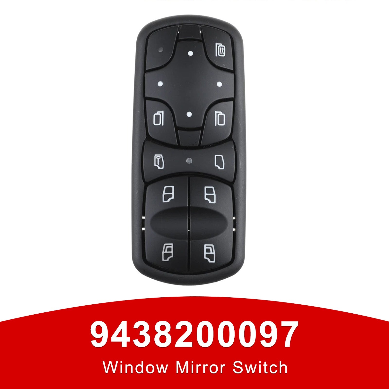 Mercedes-Benz Actros MPII Window Mirror Switch Regulator 9438200097