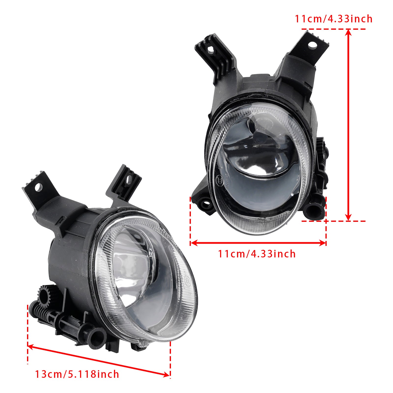 Pair Front Bumper Fog Light Lamps For Audi A3 2003-2013 A4 B7 2004-2008