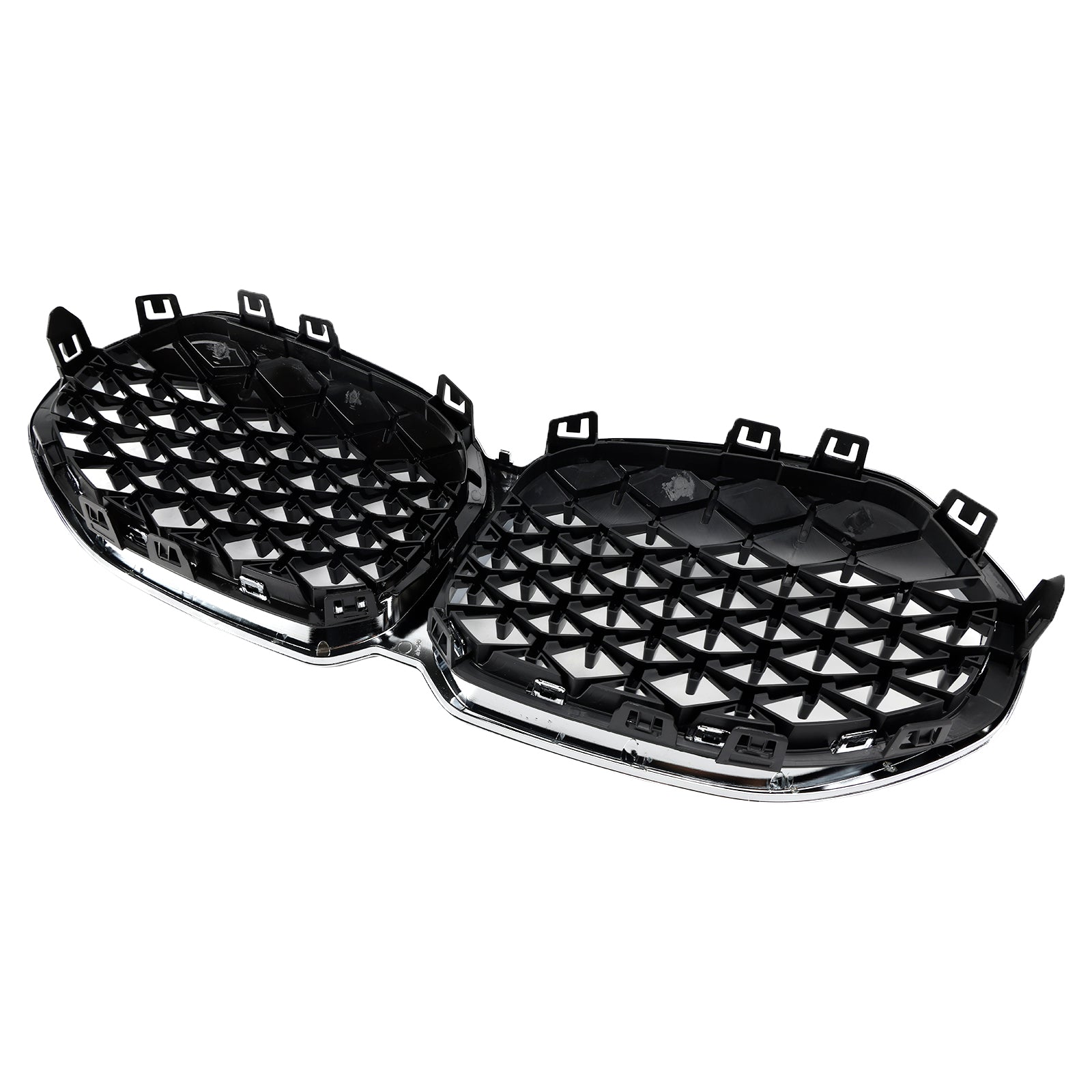 Front Kidney Grille Grill For BMW 1 Series F40 19-23 Silver Diamond Style