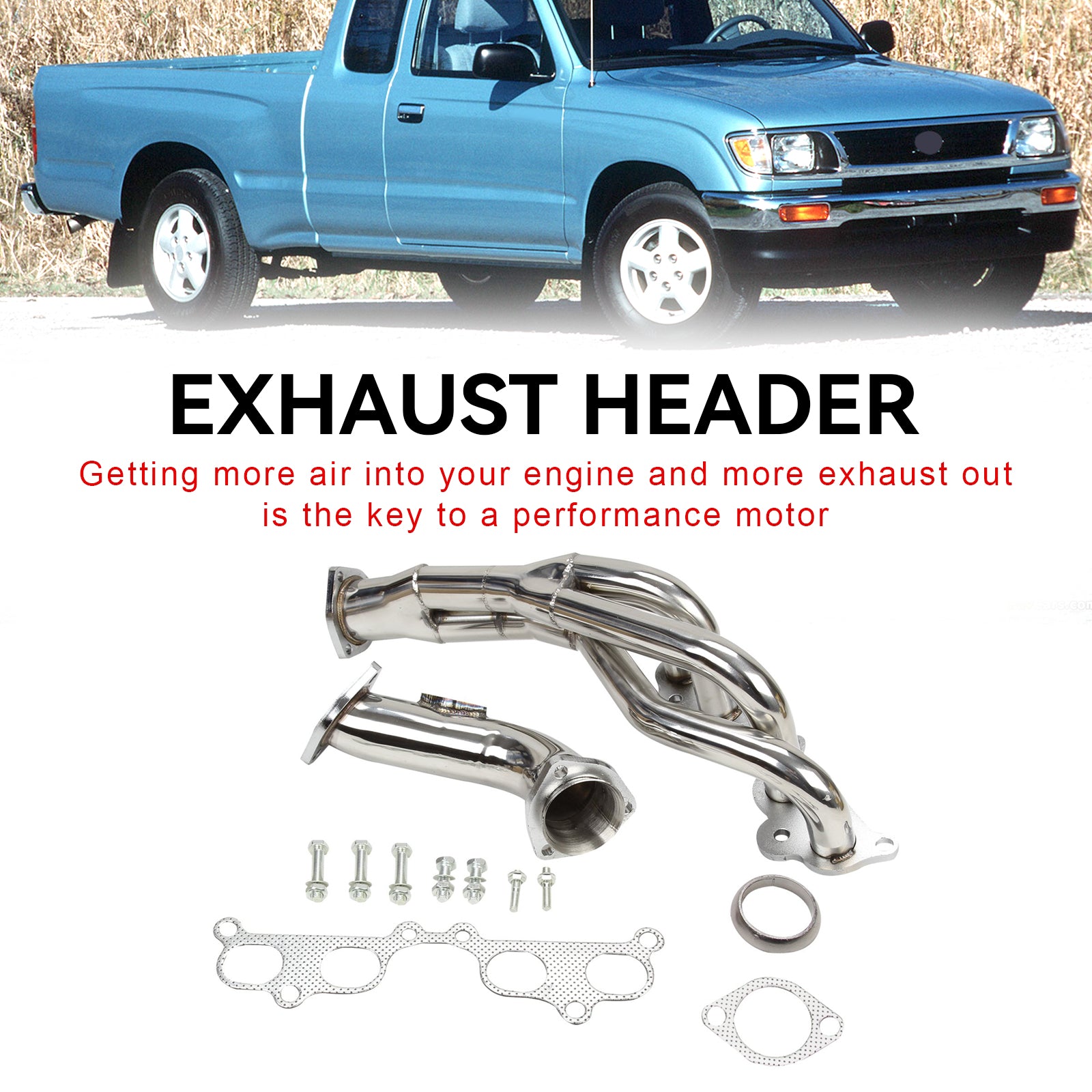 스테인레스 스틸 매니 폴드 헤더 맞춤 도요타 타코마 2.4L 2.7L L4 1995-2001