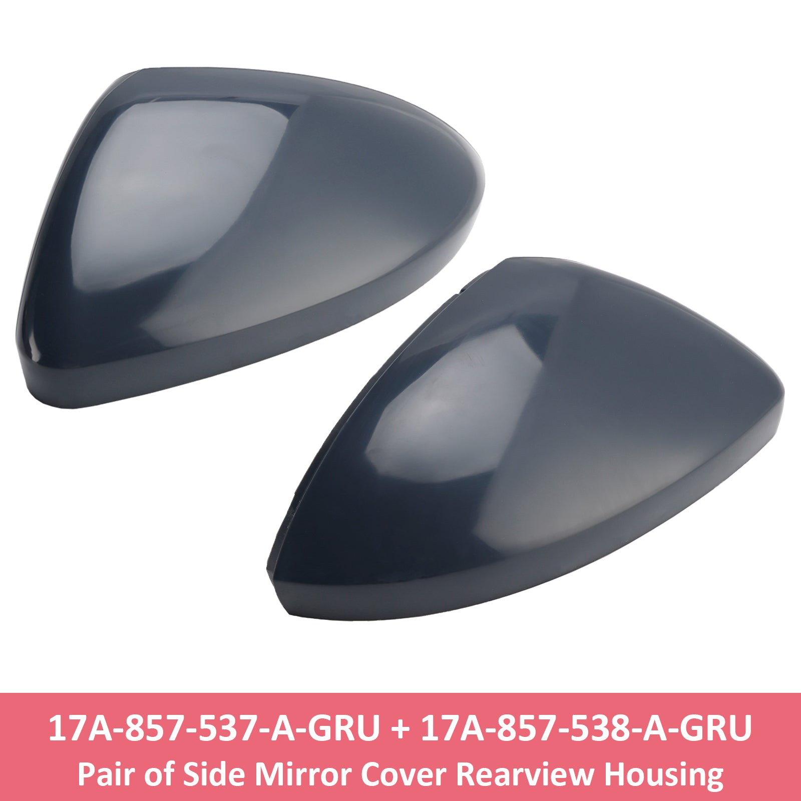 2019-2025 VW Jetta S SE SEL Pair of Side Mirror Cover Rearview Housing