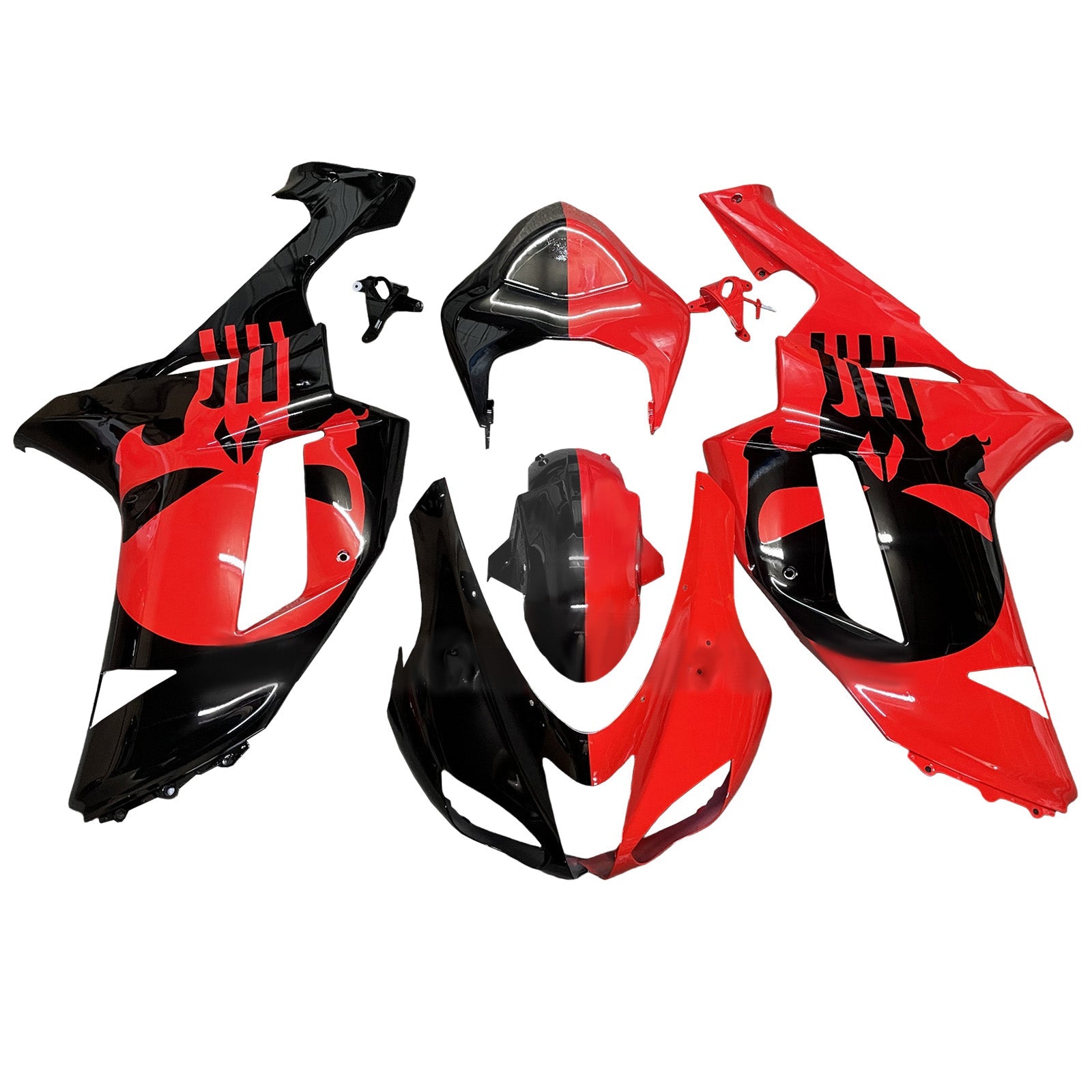 Injection Fairing Kit Bodywork Plastic ABS fit For Kawasaki ZX6R 636 2007-2008