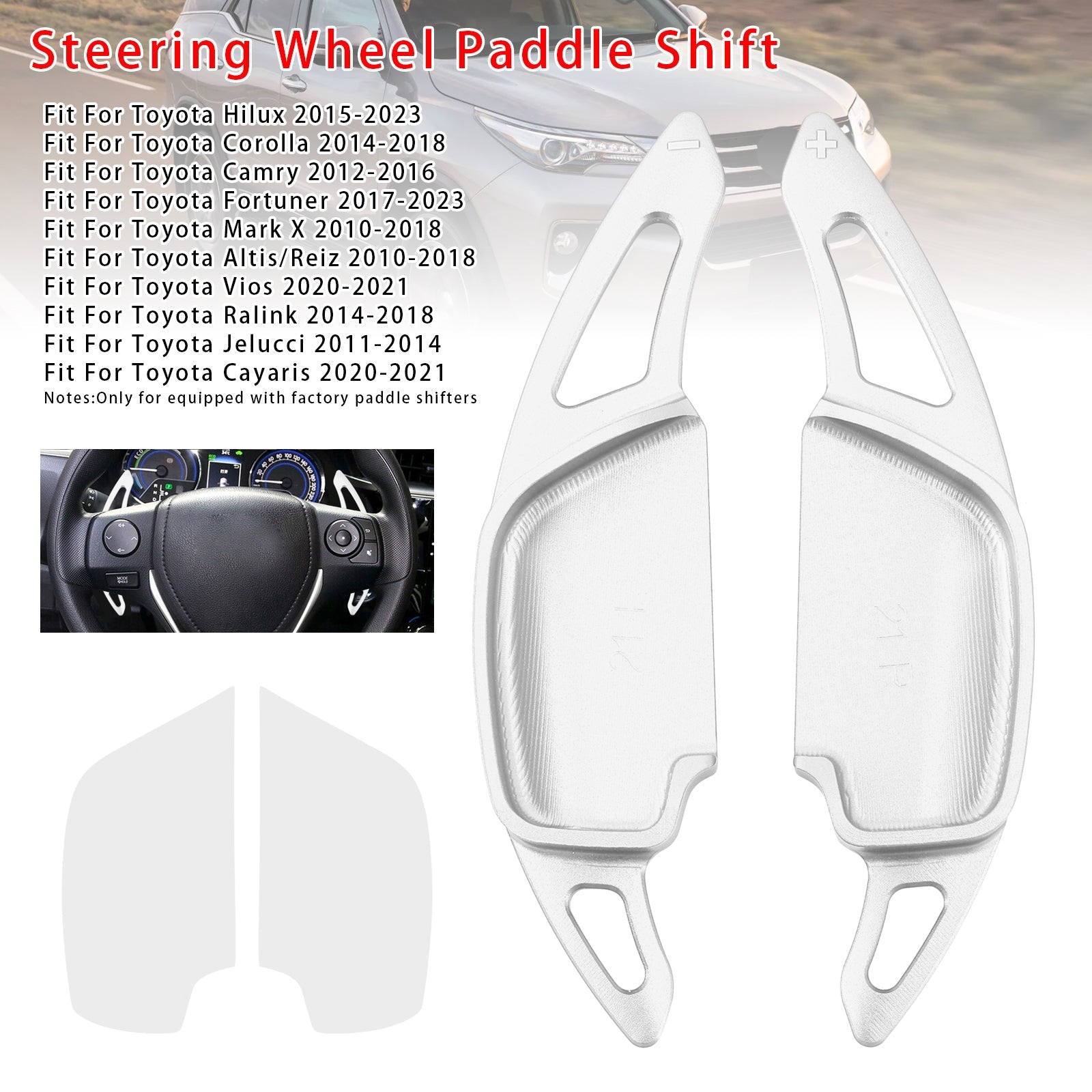 Steering Wheel Paddle Shifter For Toyota Hilux Fortuner