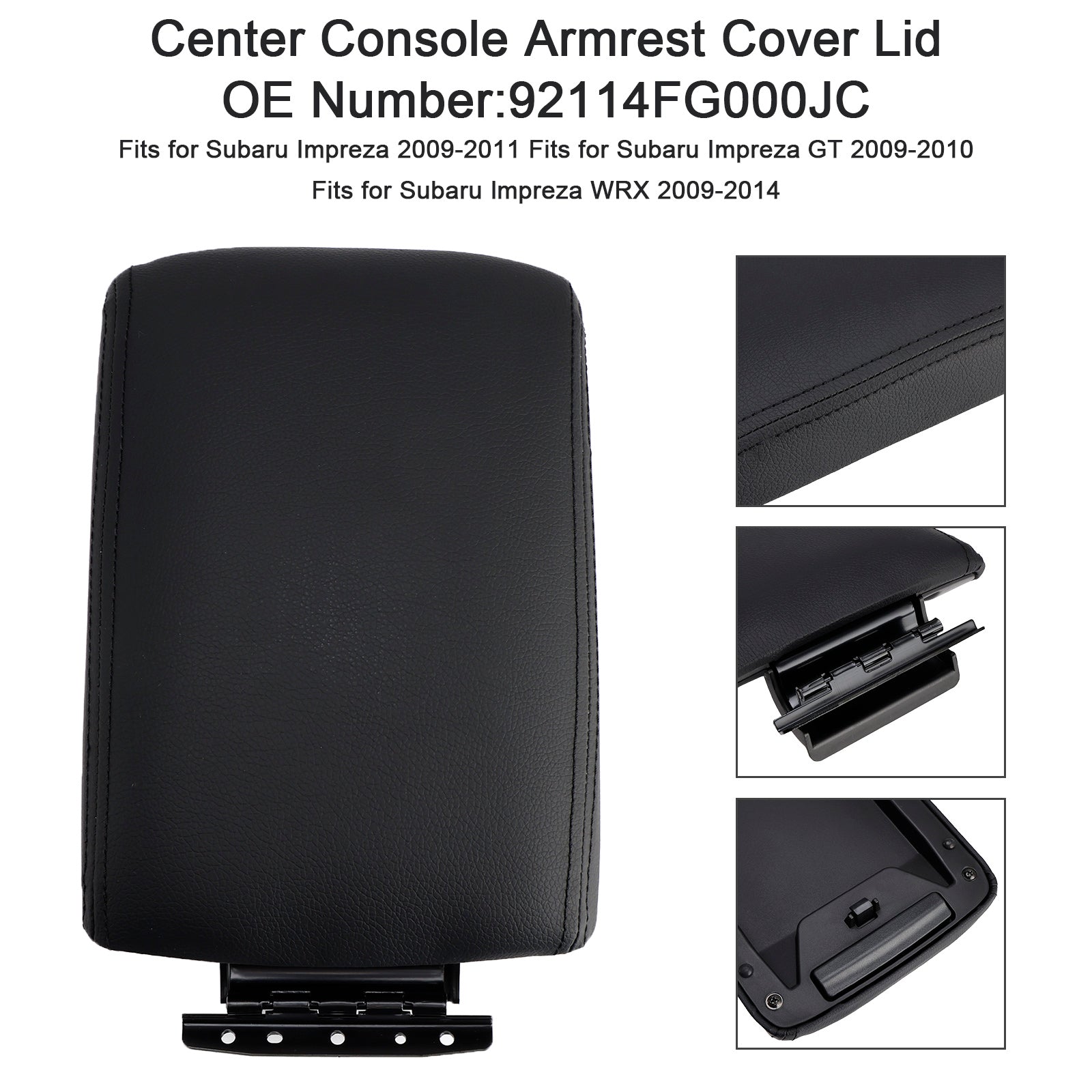 Center Console Armrest Cover Lid 92114FG000JC For 2009-2014 Subaru Impreza WRX