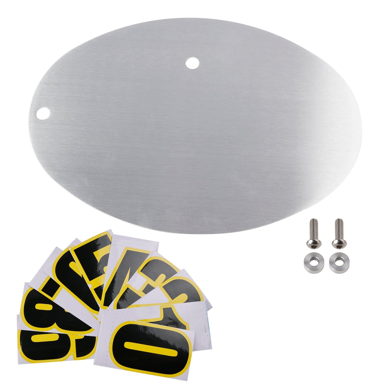 DIY Universal Motorcycle License Plate Aluminum Custom Oval Number Plate