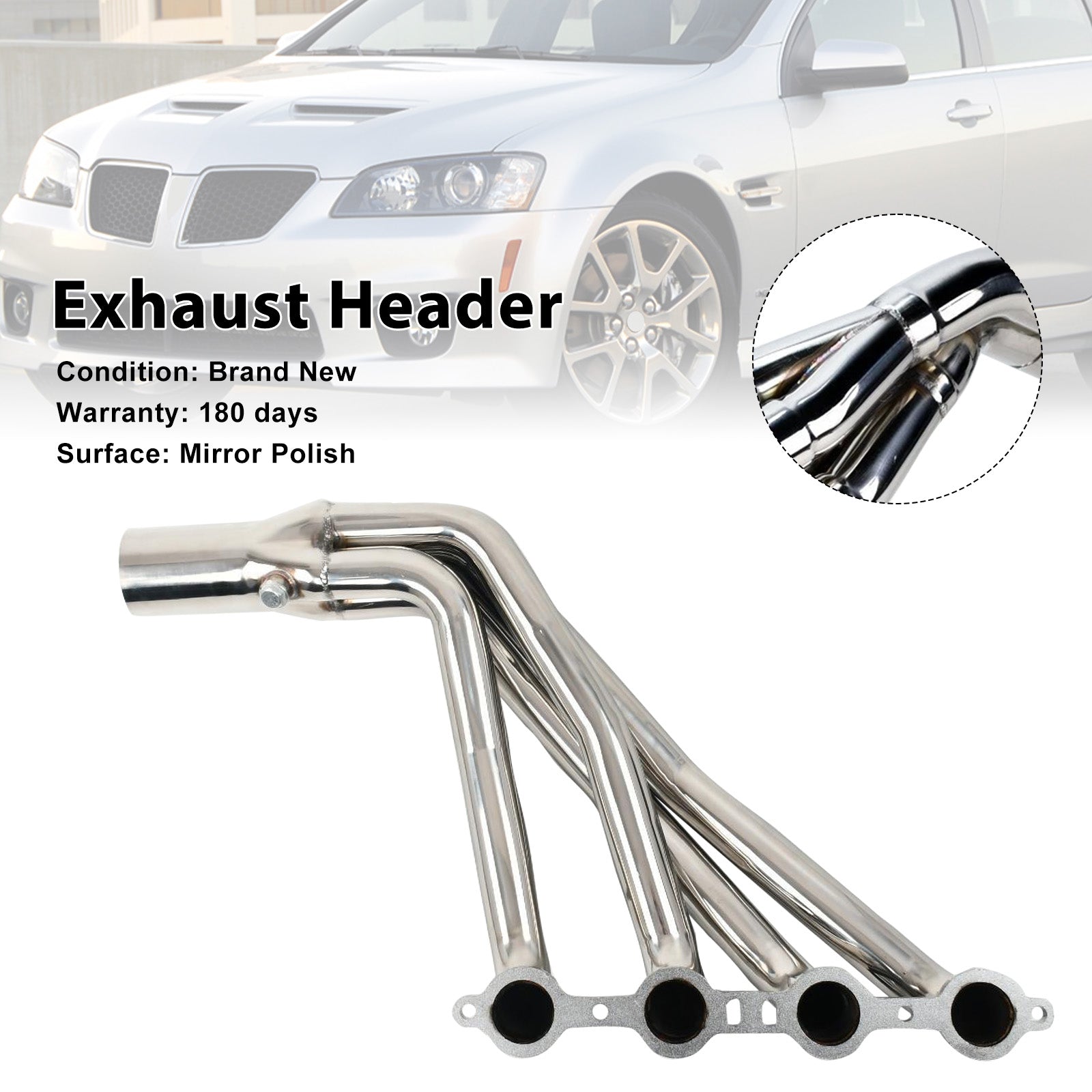 2008-2009 Pontiac G8 6.0L 6.2L Stainless Steel Exhaust Manifold Header