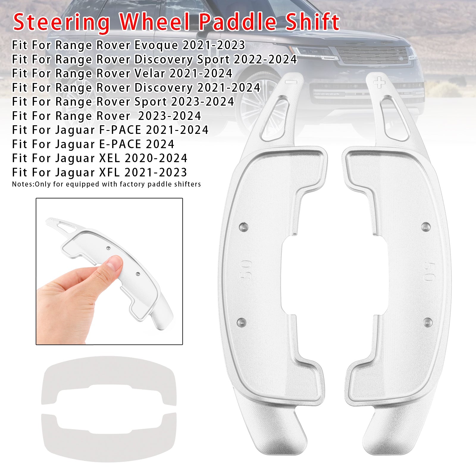 Steering Wheel Paddle Shifter Extension Fit For Range Rover Jaguar Aluminium