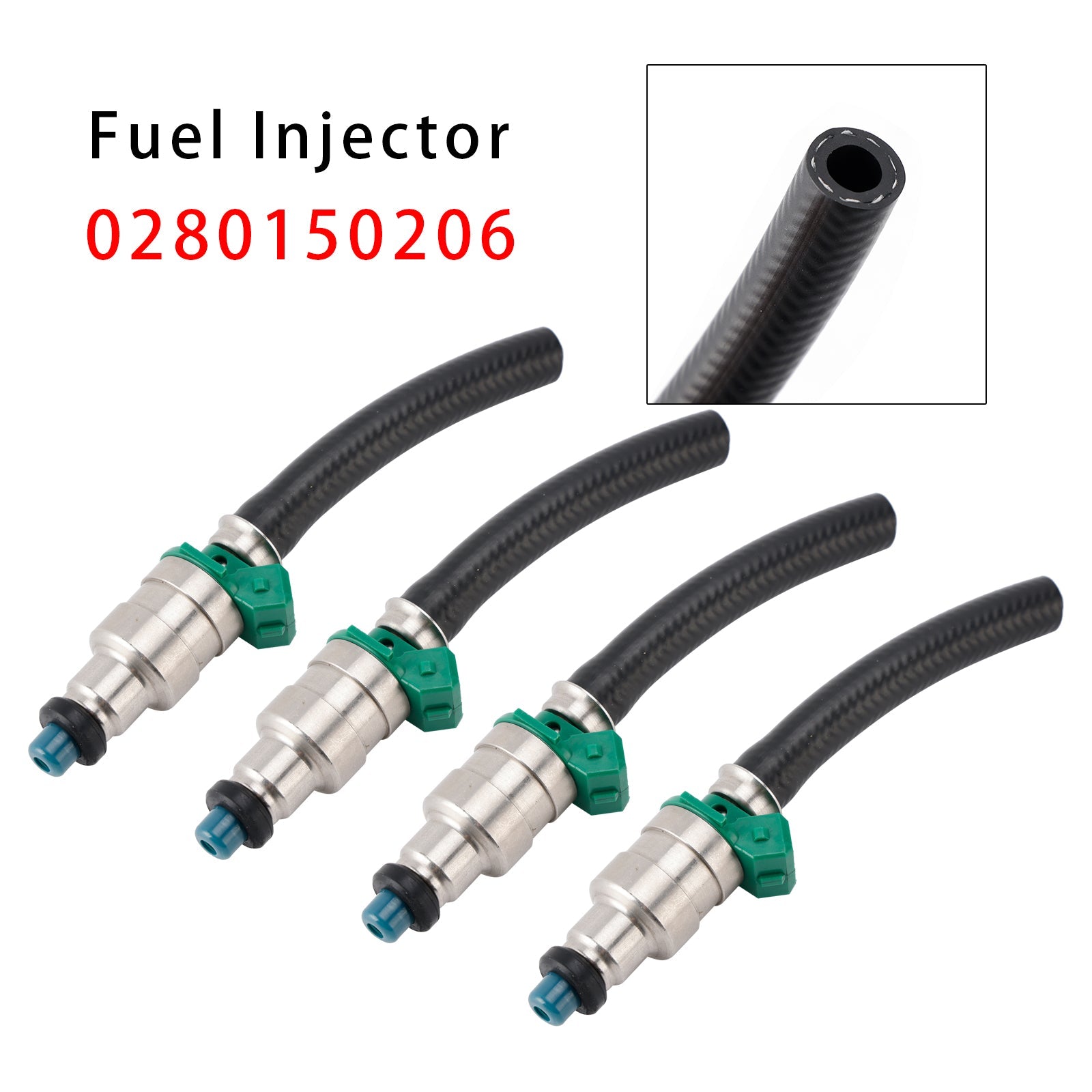 4Pcs Fuel Injector For VW Vanagon Transporter T3 83-91 1.9 2.1 0280150206
