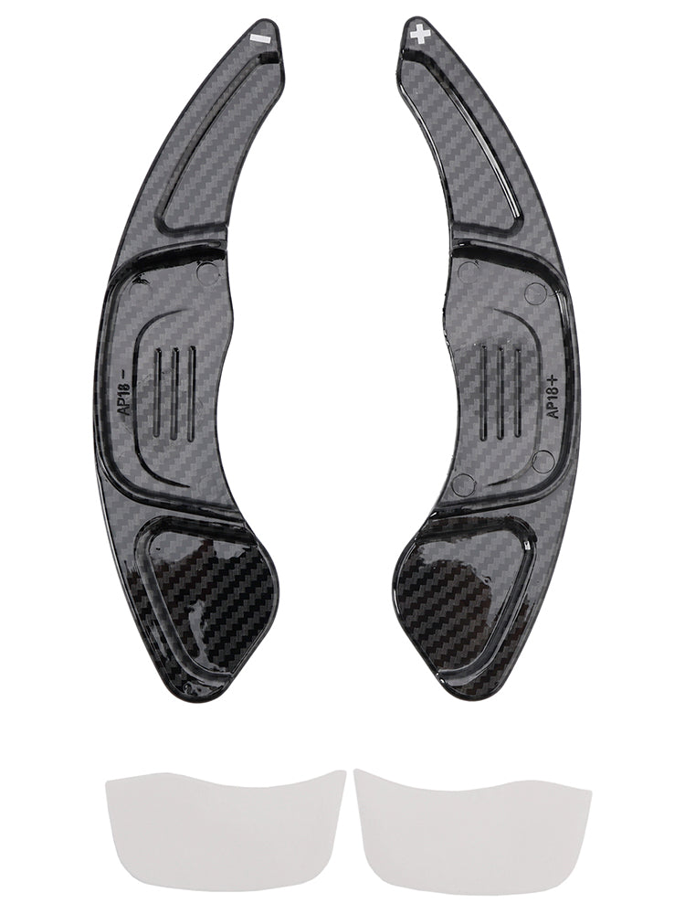 Carbon Look Steering Wheel Paddle Shifter Extension Covers Fit VW MK7 Golf
