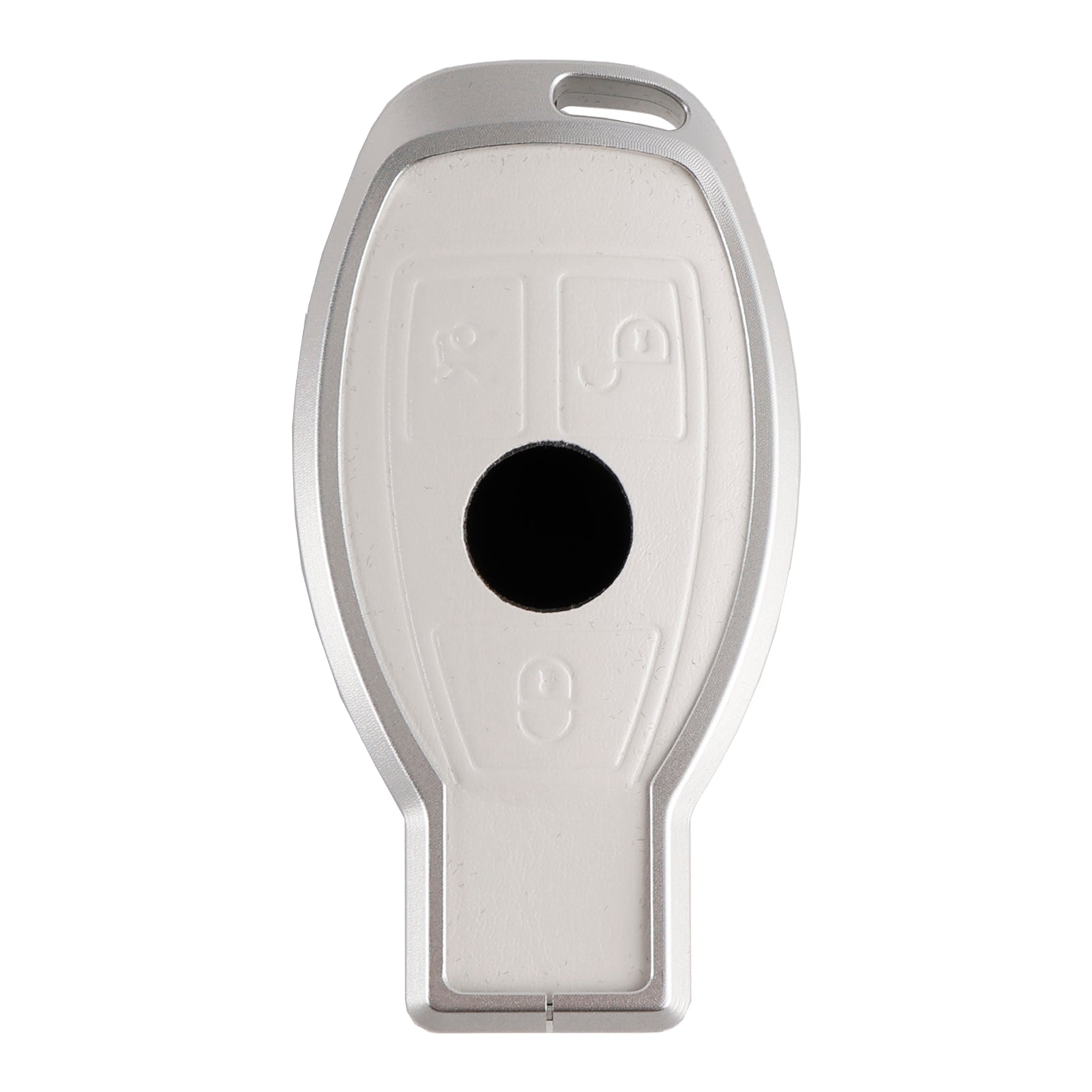 Benz GLC GLK CLS Leather Alloy Aluminum TPU Car Key White Case Cover