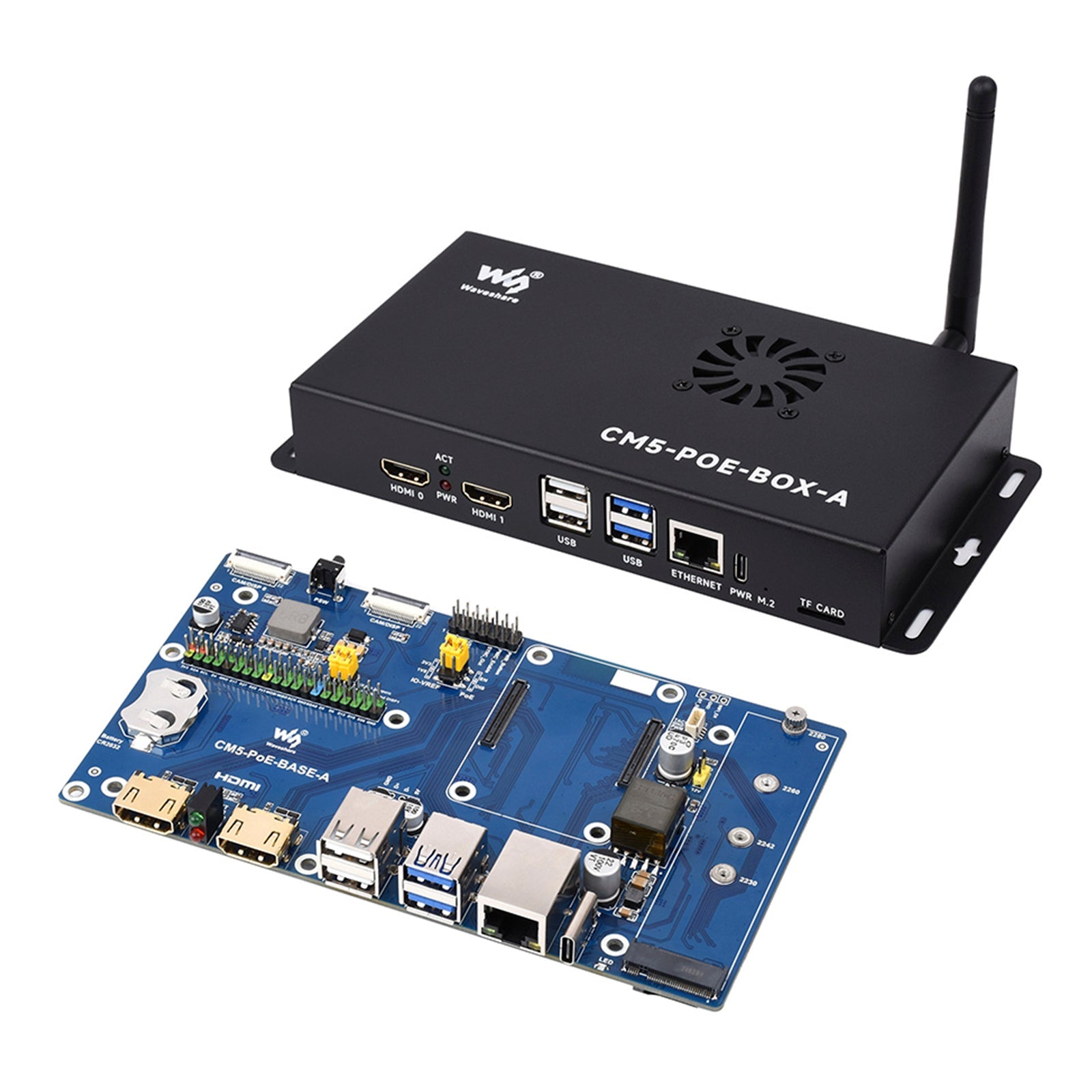 Raspberry Pi CM5 PoE 확장 보드 컴퓨팅 모듈 베이스보드 지원 M.2 NVMe