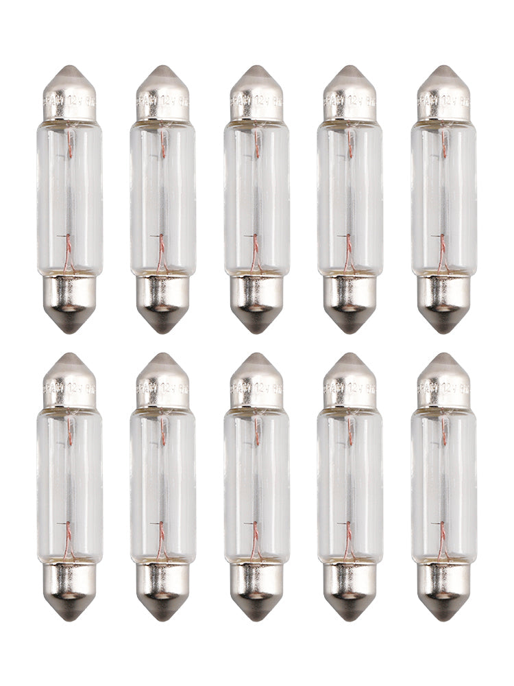 10PCS Car Light Tubular Lamp bulb C5W SV8.5 43MM 6413 12V 5W For OSRAM