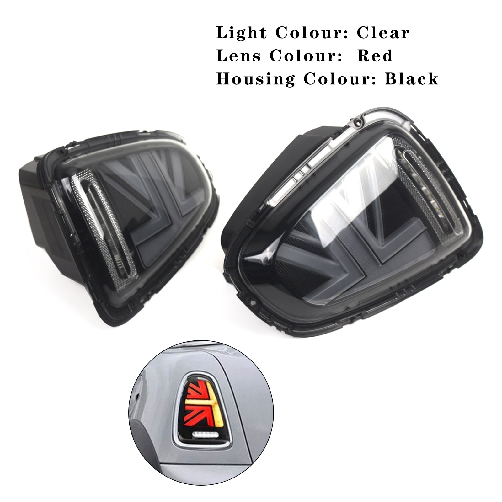 2011-2015 Mini Coup谷(R58) L&R LED Tail lights Lamps Grey 63212751307